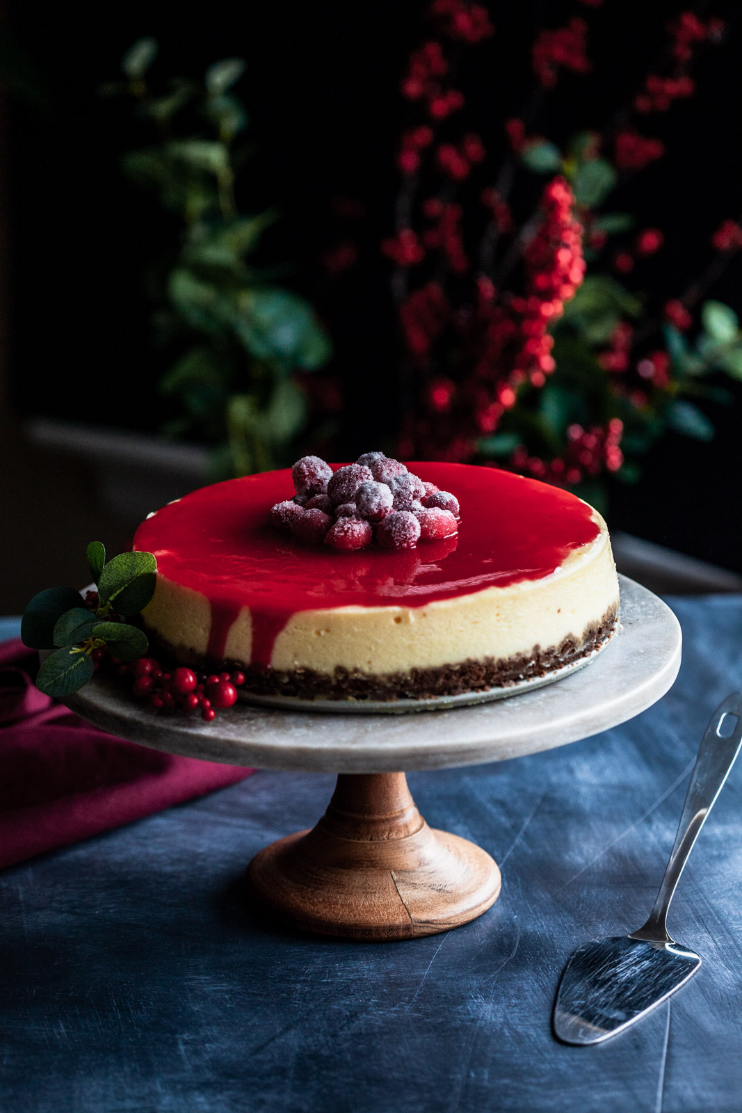 Cranberry Orange Cheesecake