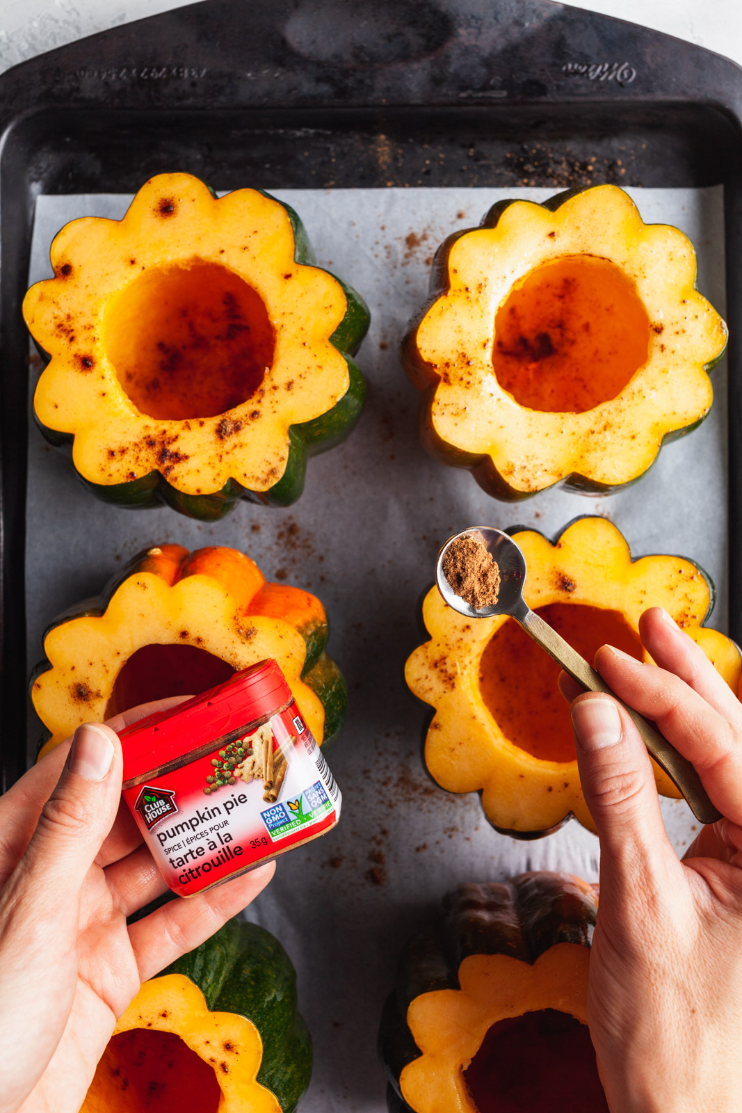 Stuffed Acorn Squash With Bacon And Kale Bread Pudding