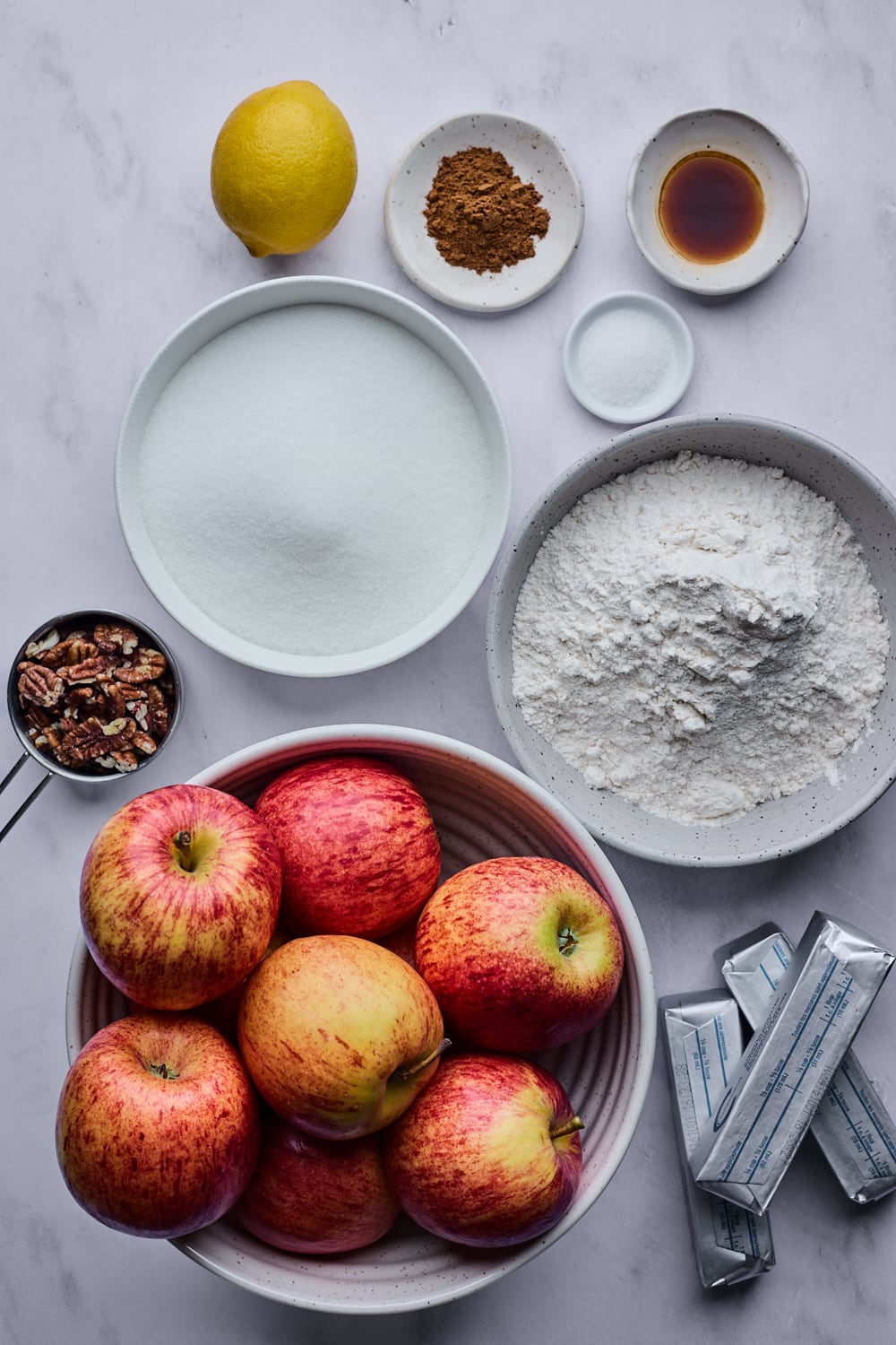 Apple Kuchen Bars With A Spiced Salted Pecan Caramel