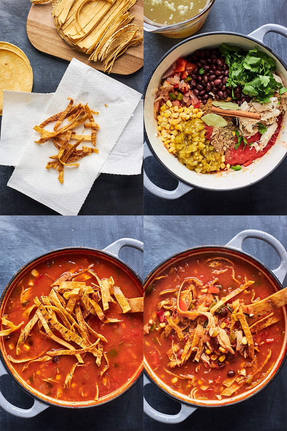 Chicken Tortilla Soup With Salsa And Homemade Tortillas