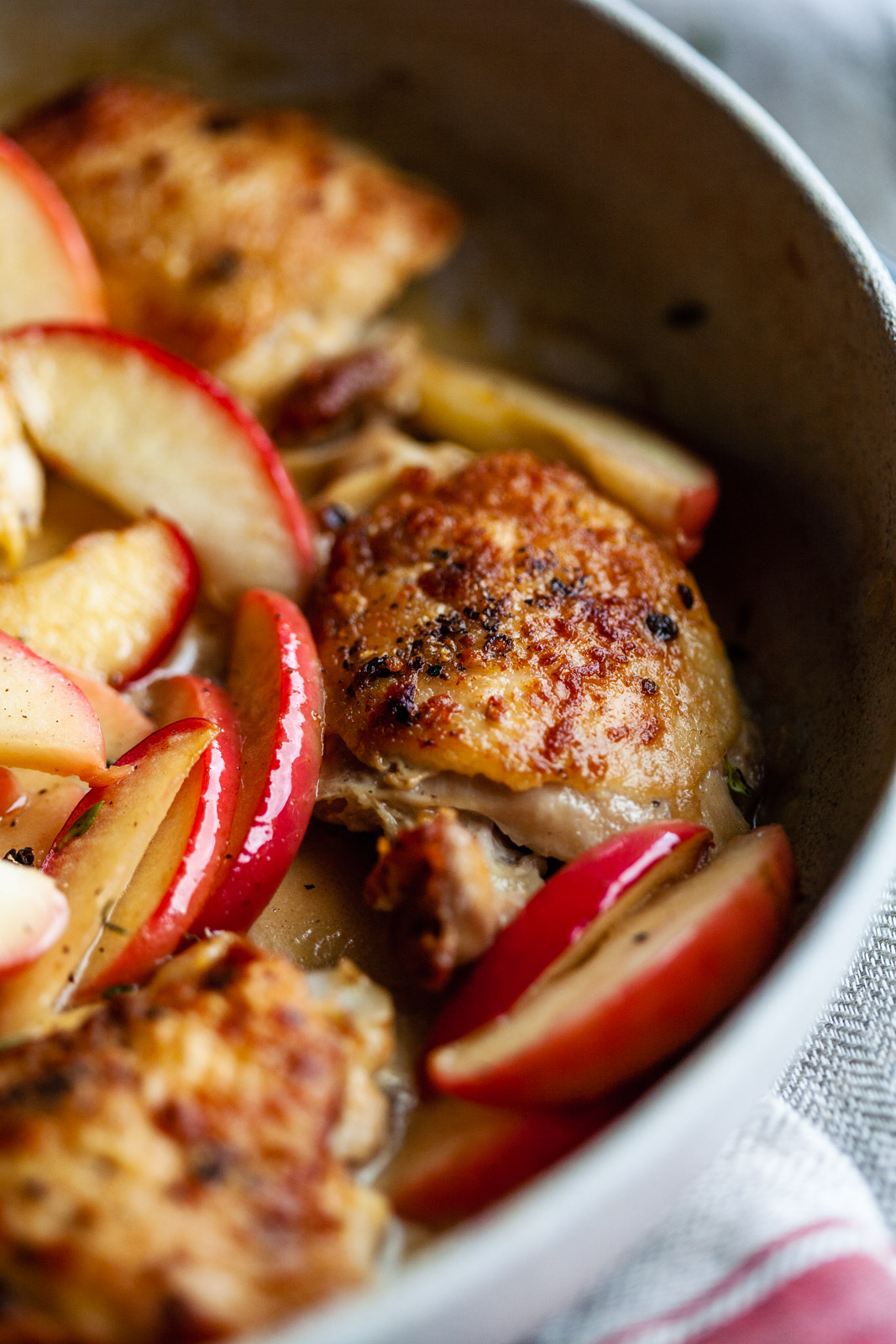 Cider Braised Chicken Thighs With The Creamiest Cauliflower Mash