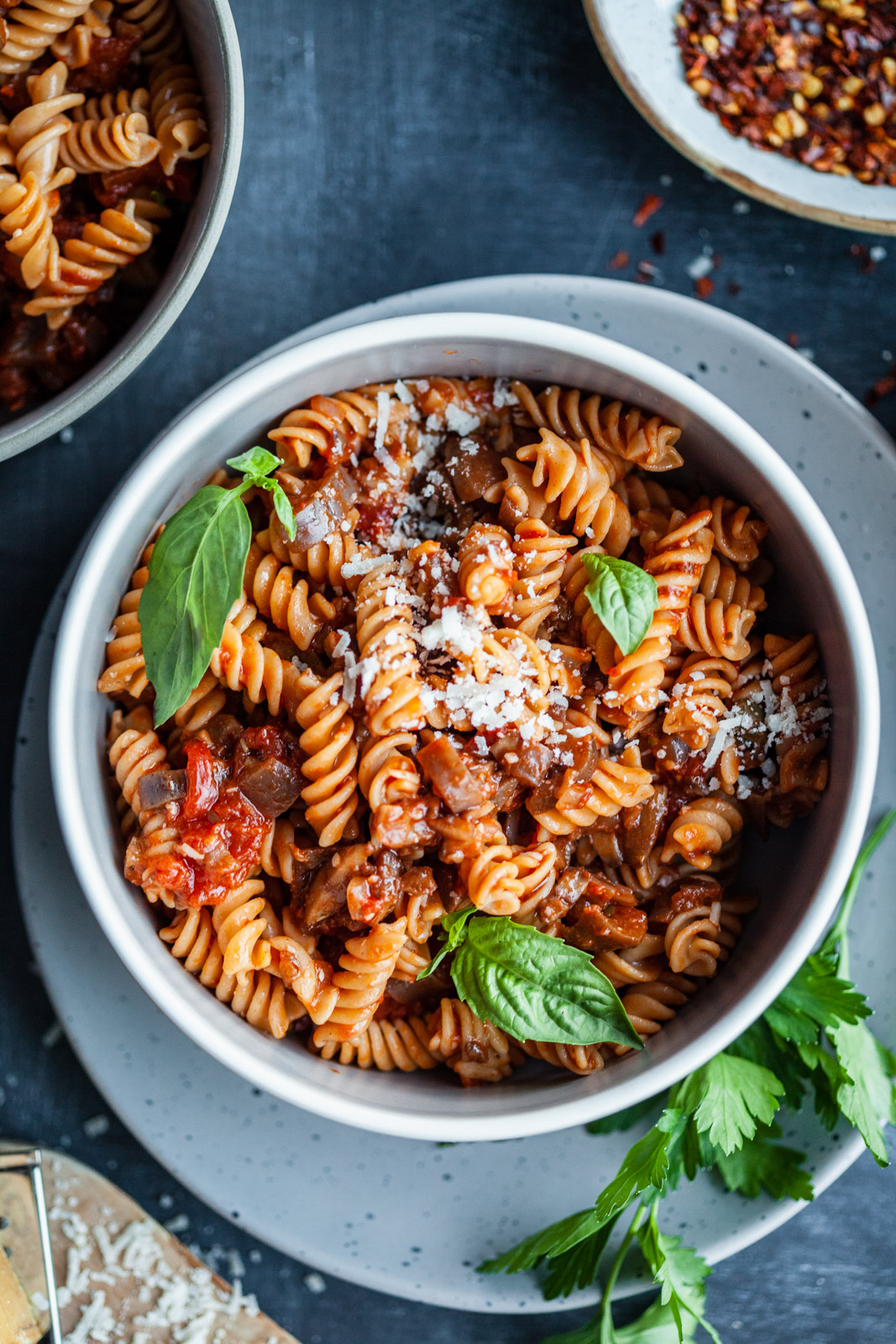 Eggplant And Mushroom Rotini