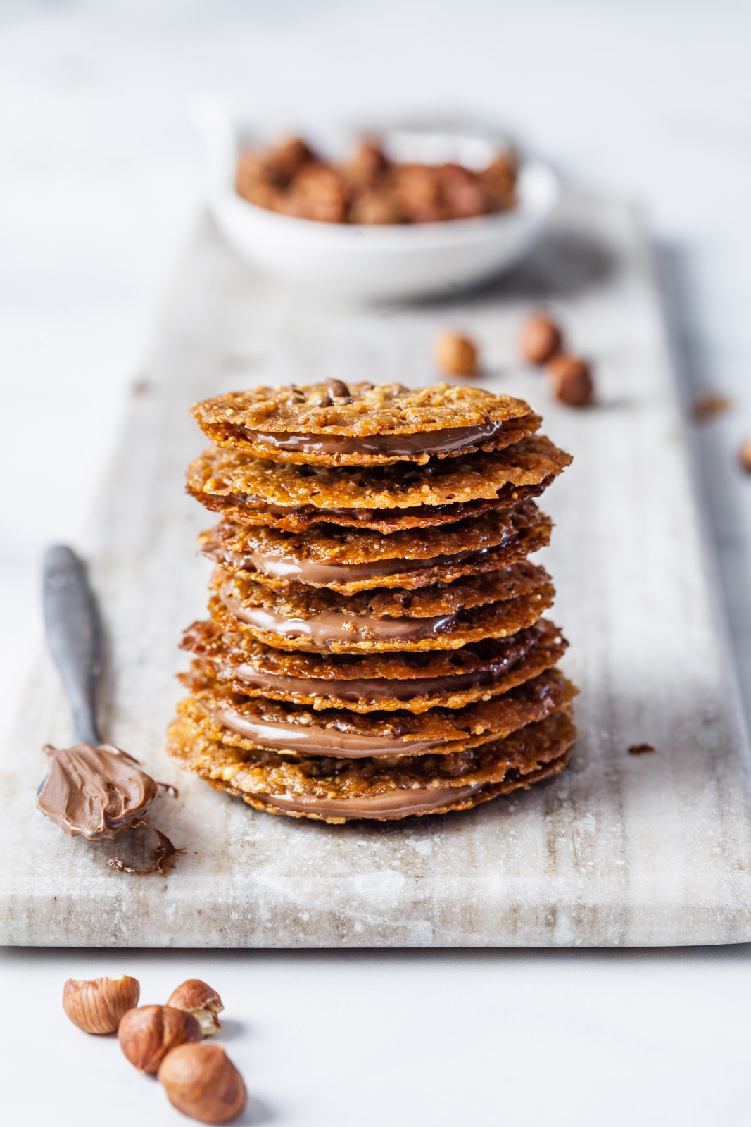 Chocolate Hazelnut Florentine Cookies (Lace Cookies)