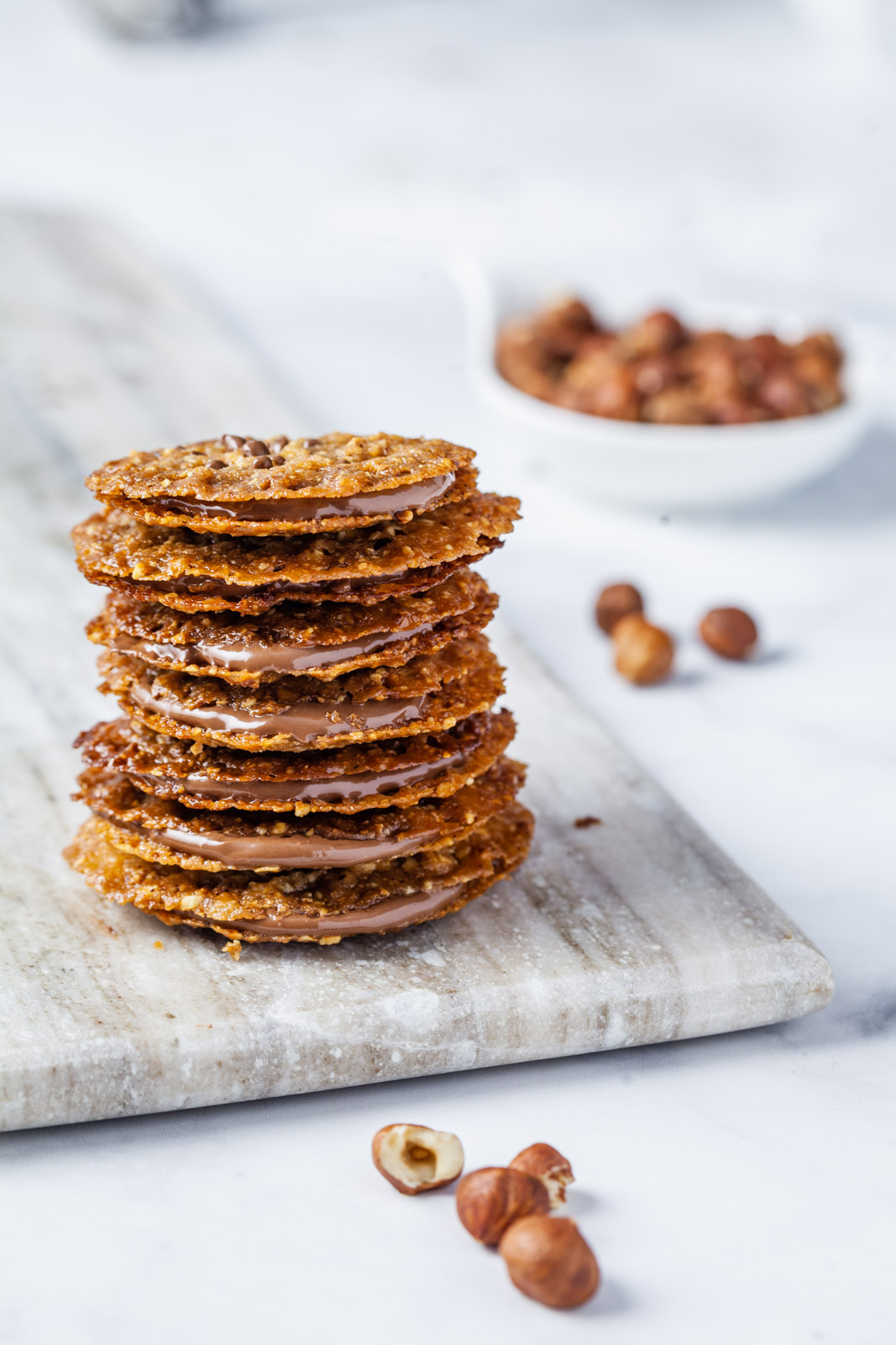 Chocolate Hazelnut Florentine Cookies (Lace Cookies)