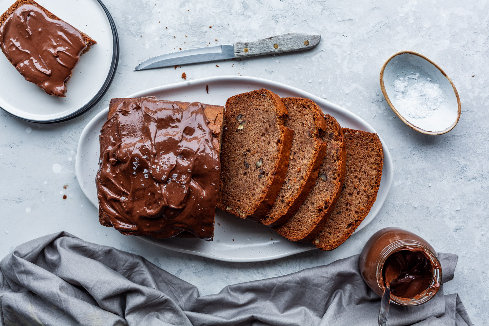 Chestnut Bread With A Brown Butter Chocolate Whipped Ganache