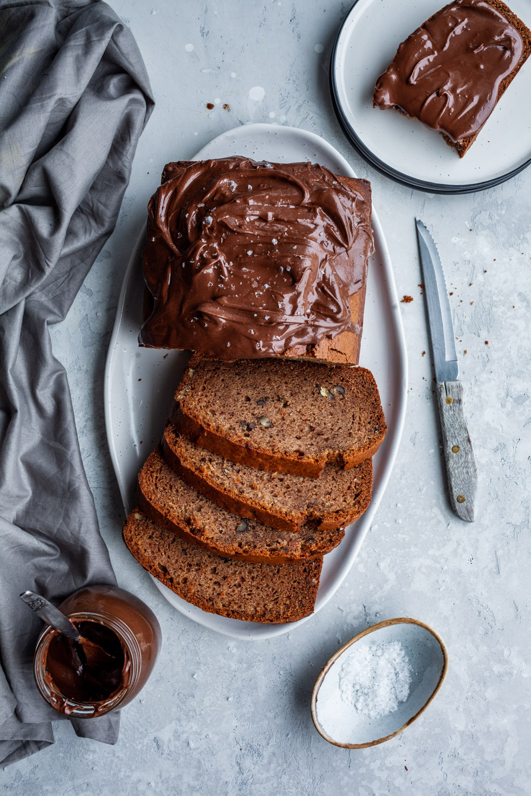 Chestnut Bread With A Brown Butter Chocolate Whipped Ganache