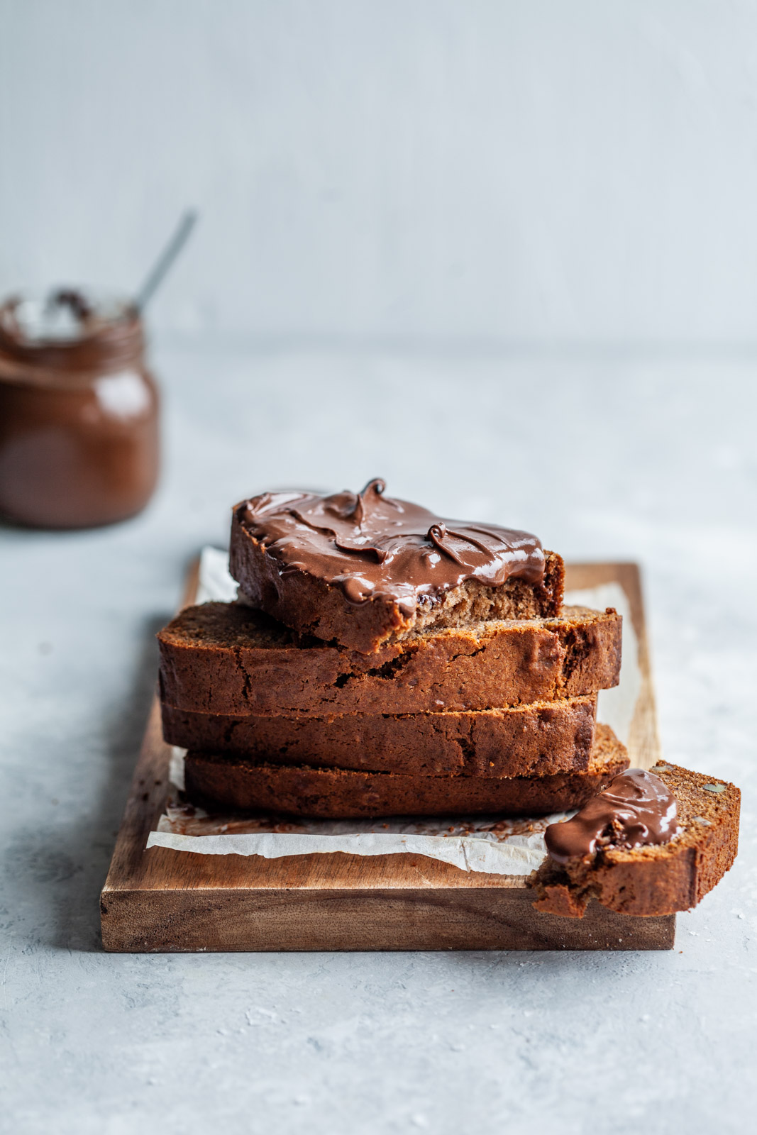 Chestnut Bread With A Brown Butter Chocolate Whipped Ganache