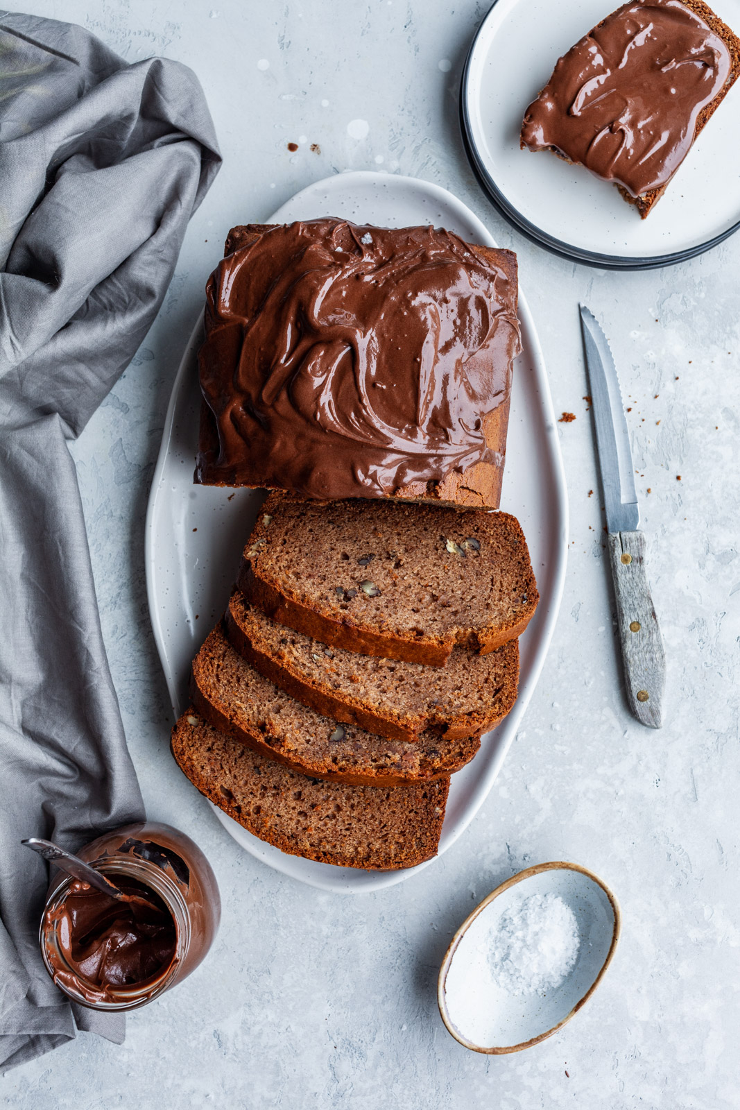 Chestnut Bread With A Brown Butter Chocolate Whipped Ganache