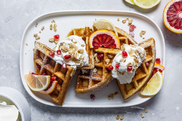 Fluffy Lemon Ricotta Waffles