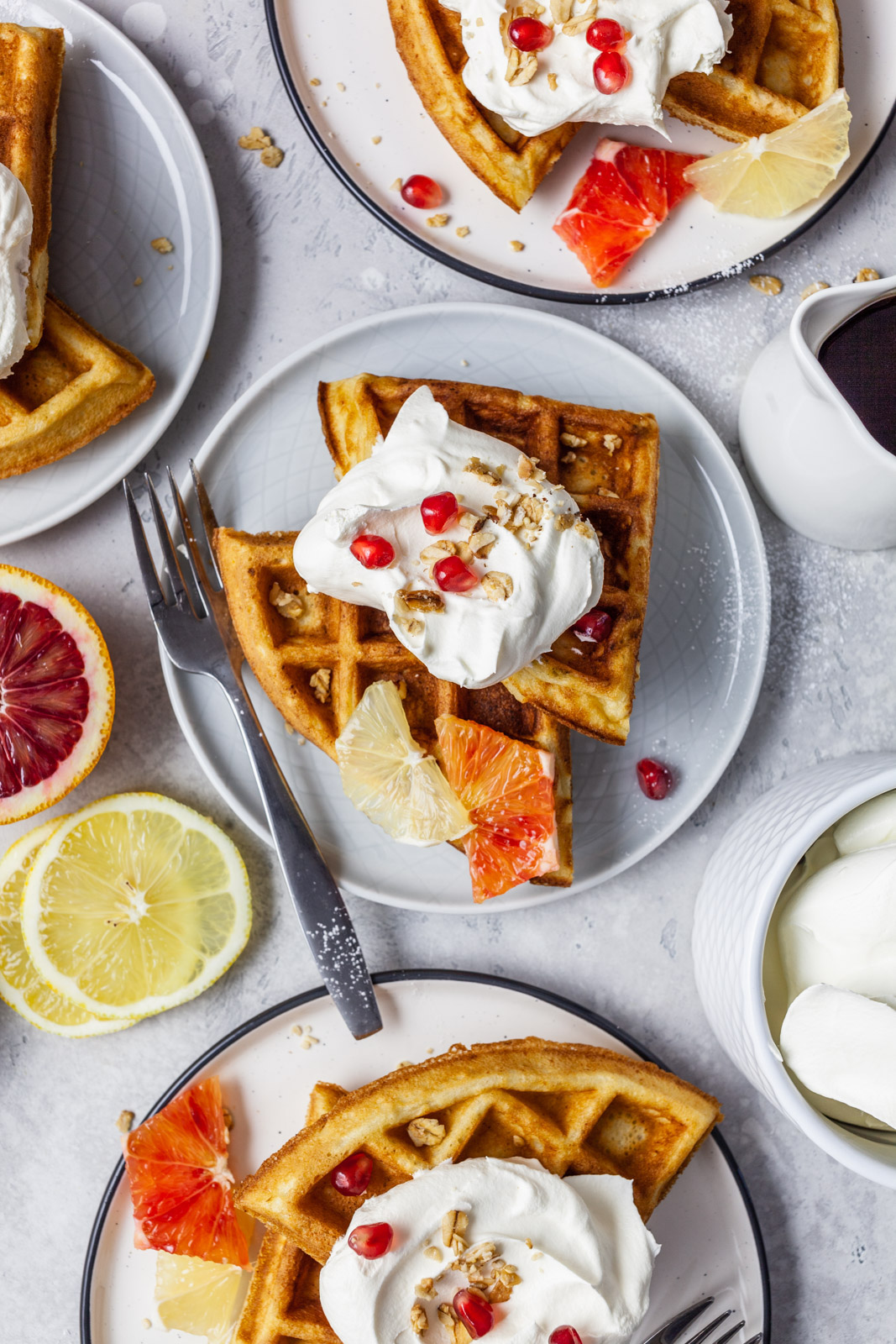 Fluffy Lemon Ricotta Waffles