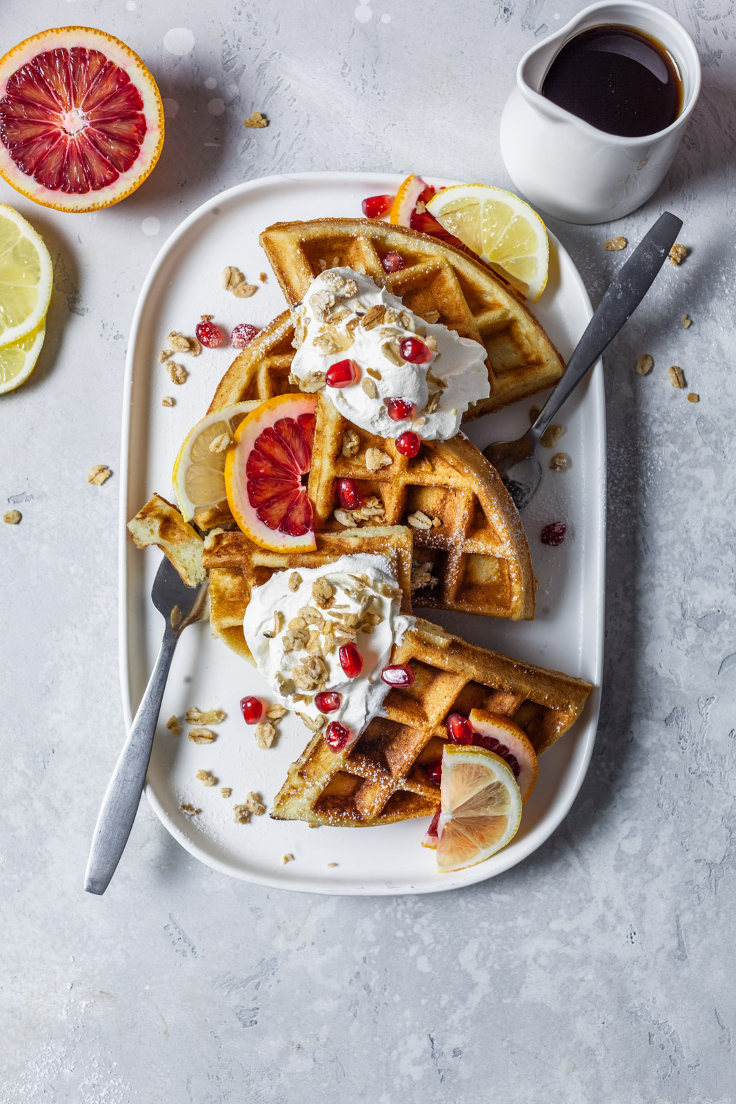 Fluffy Lemon Ricotta Waffles