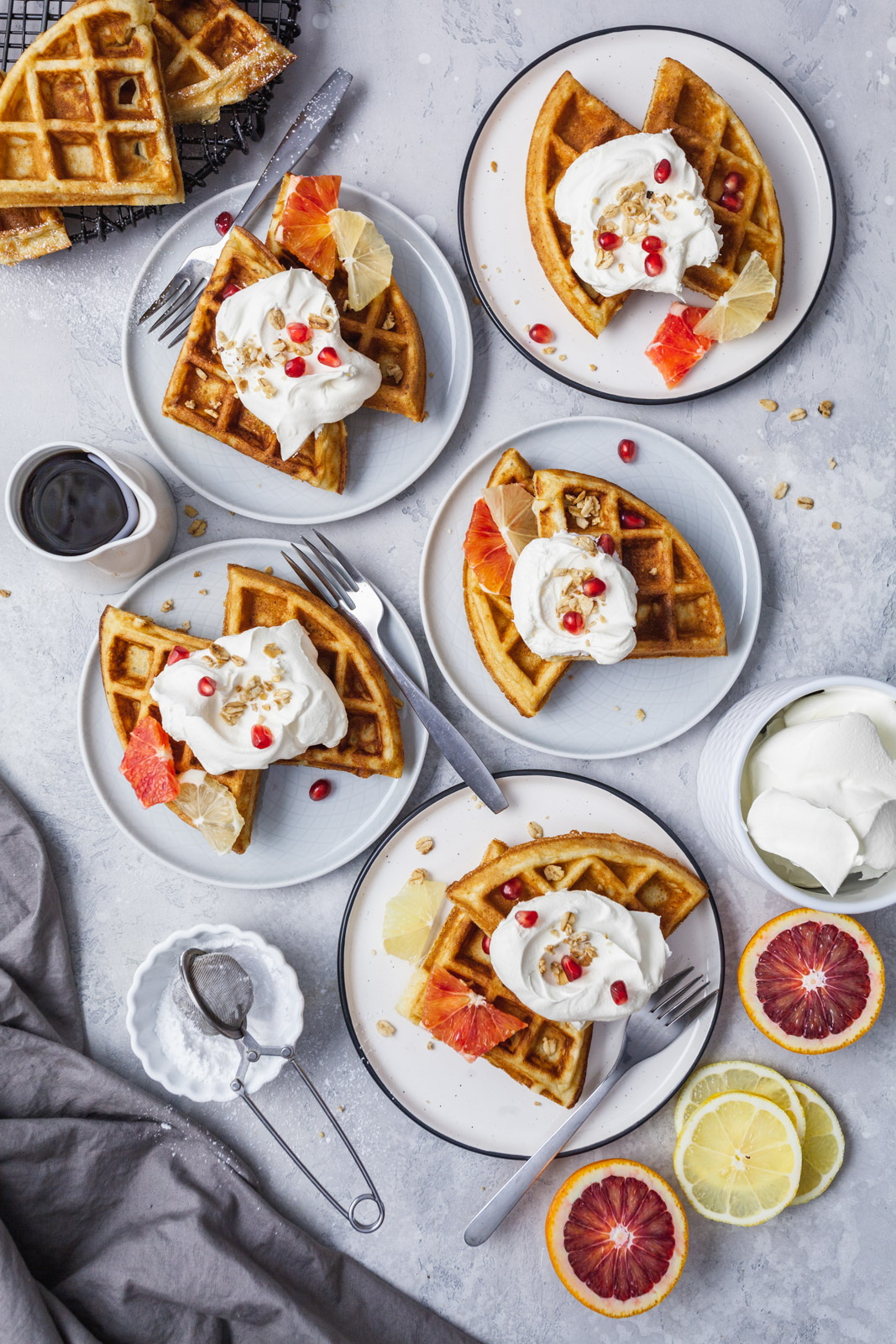 Fluffy Lemon Ricotta Waffles