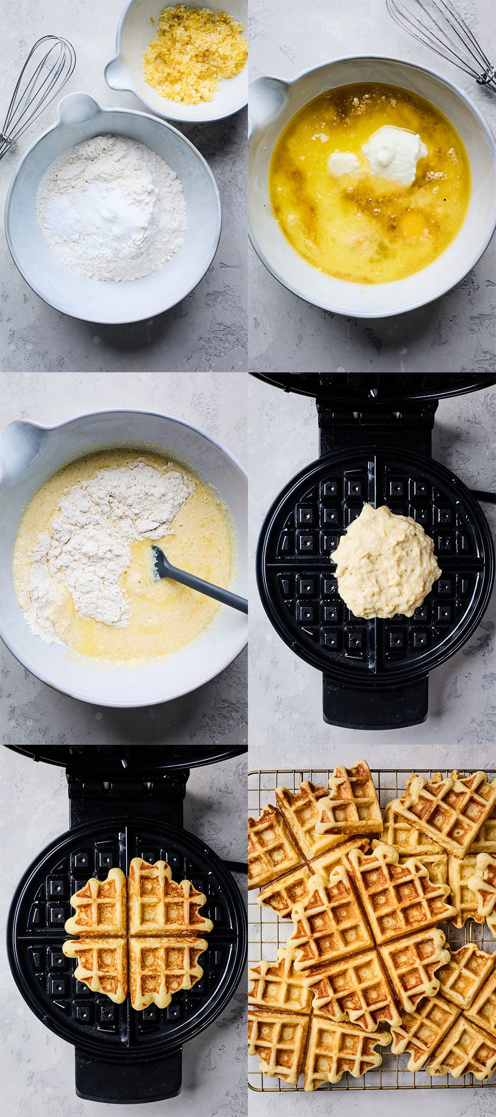 Fluffy Lemon Ricotta Waffles