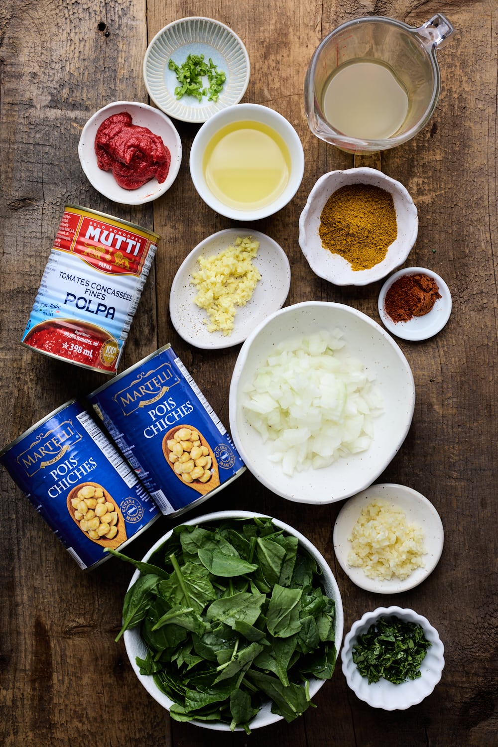 Curried Chickpeas With Spinach and Tomatoes