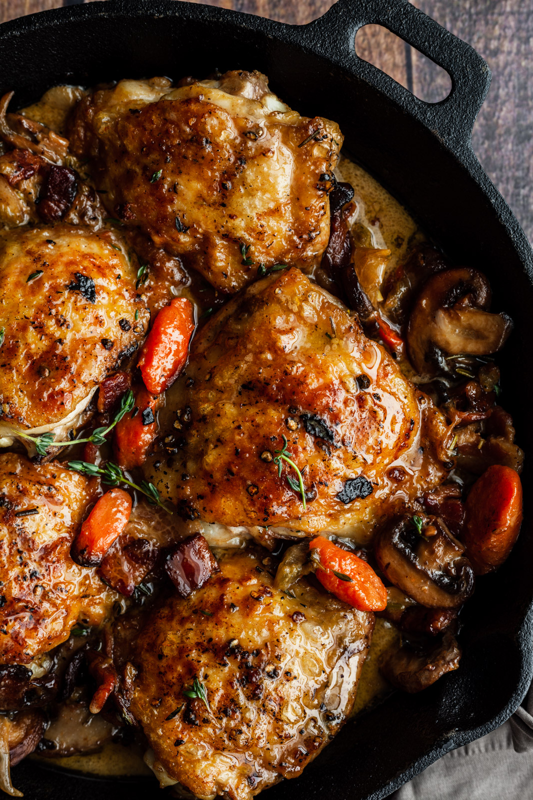 Quick One Pan Coq Au Vin Blanc