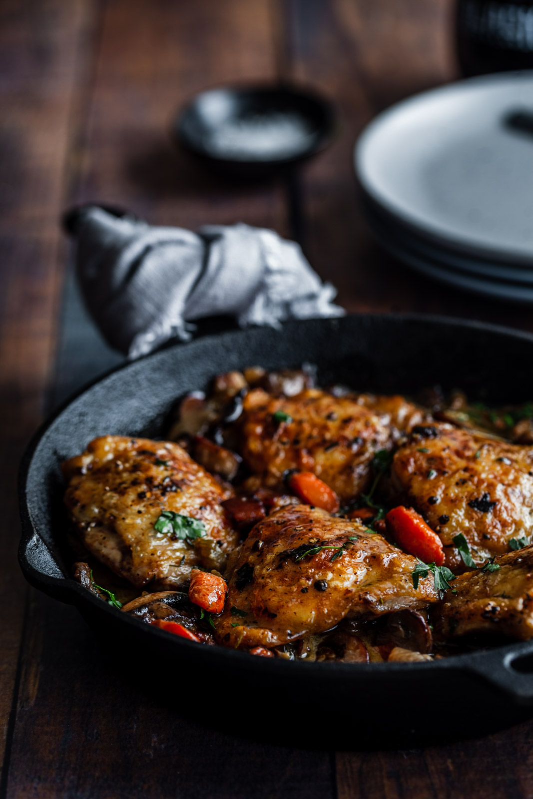 Quick One Pan Coq Au Vin Blanc