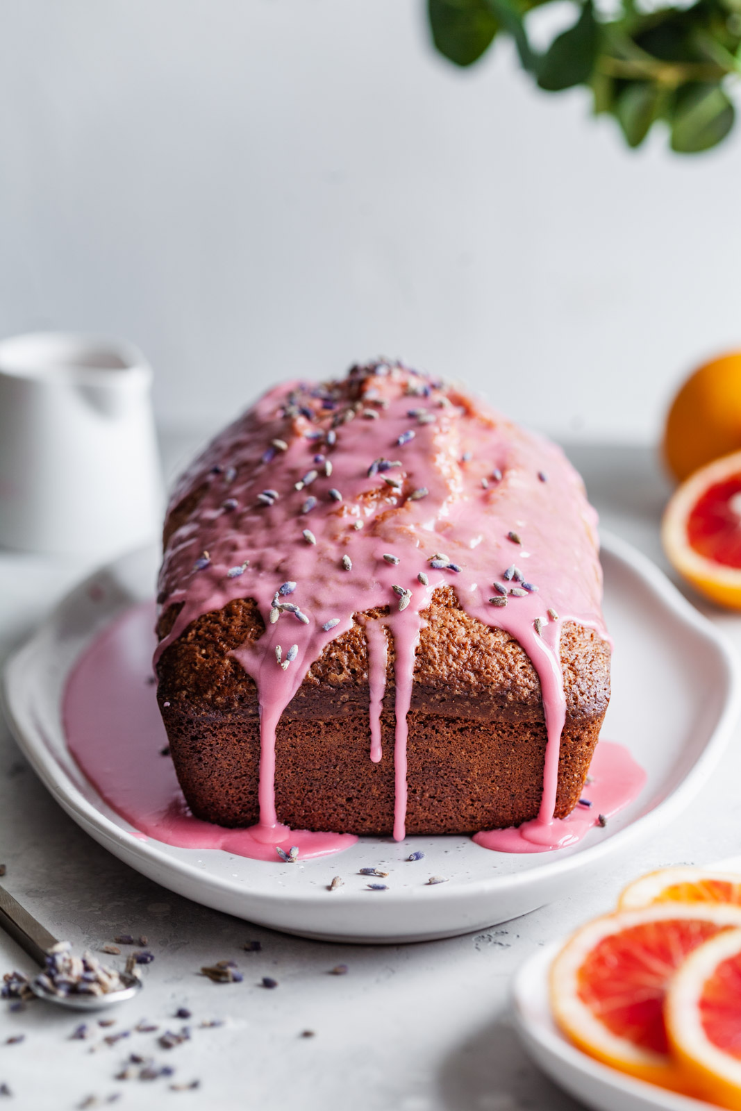 Glazed Blood Orange and Lavender Loaf