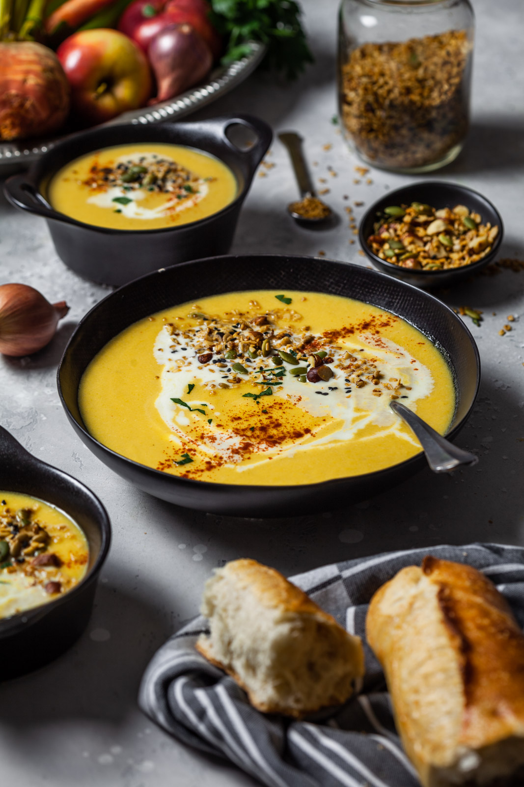 Creamy Roasted Golden Beet And Apple Soup