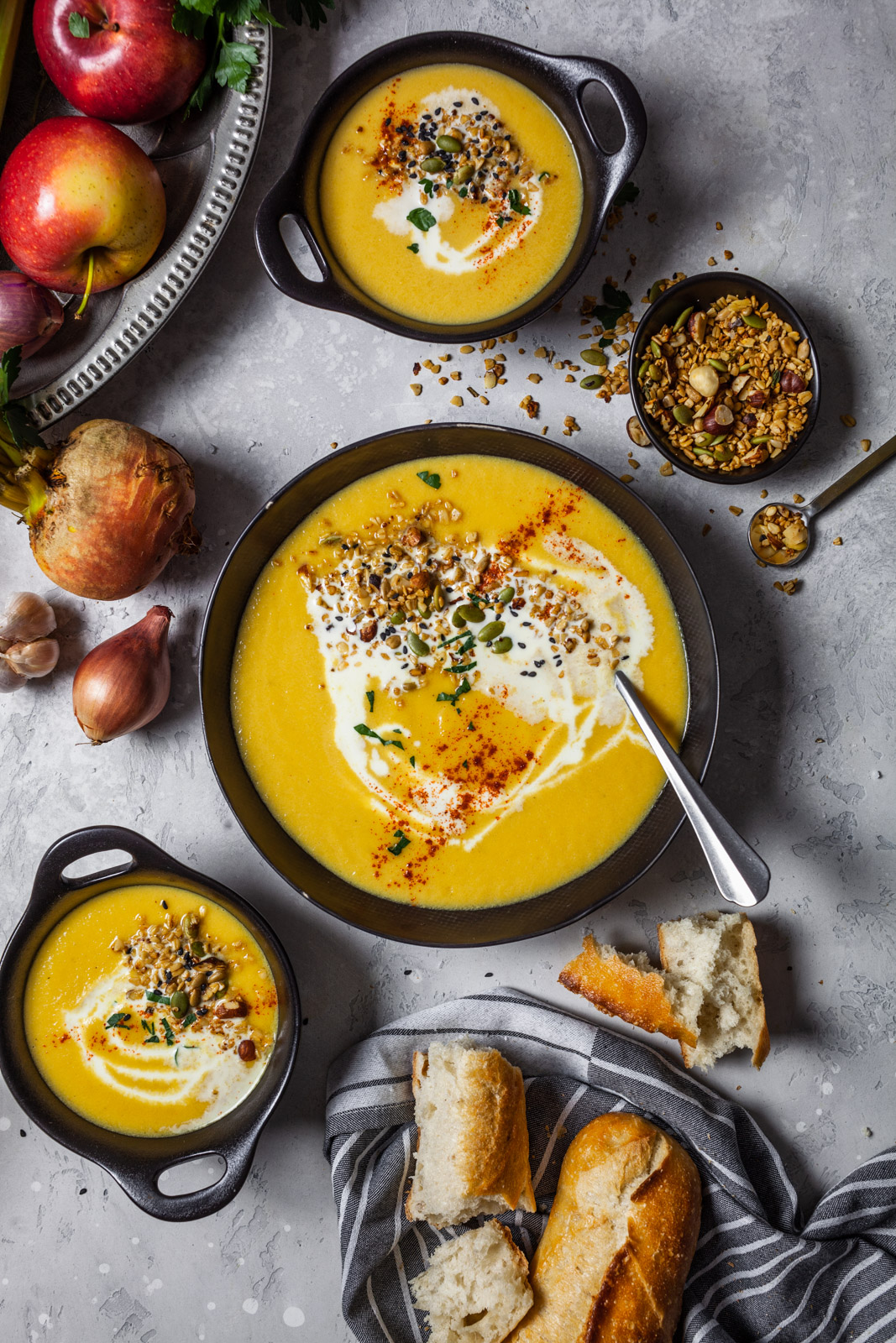 Creamy Roasted Golden Beet And Apple Soup