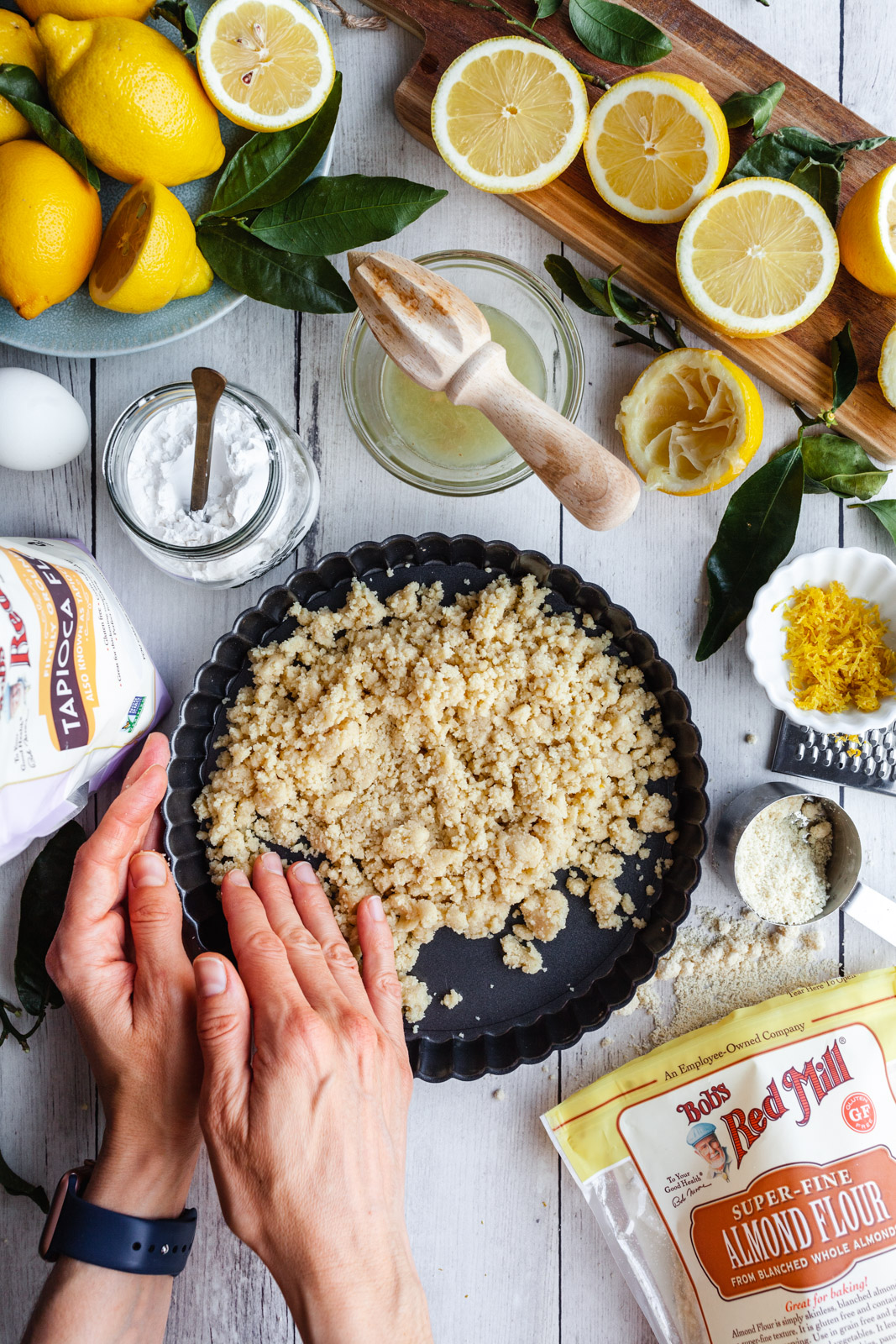 Gluten Free Lemon Custard Cream Tart With Swiss Meringue