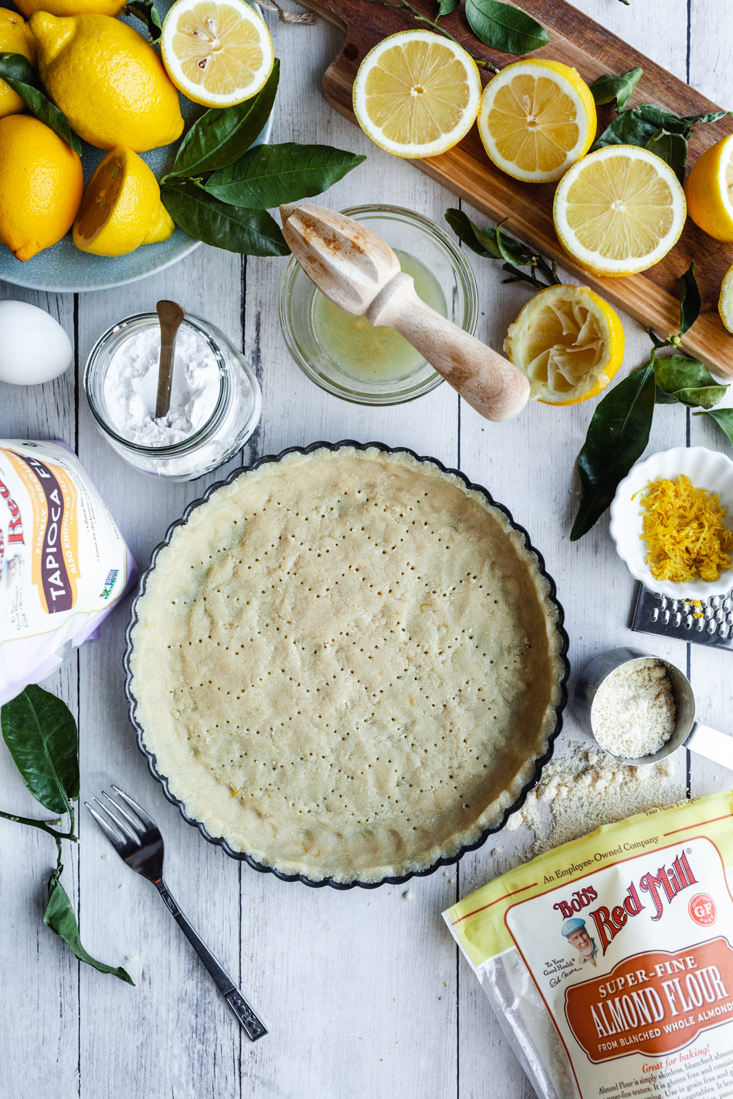 Gluten Free Lemon Custard Cream Tart With Swiss Meringue