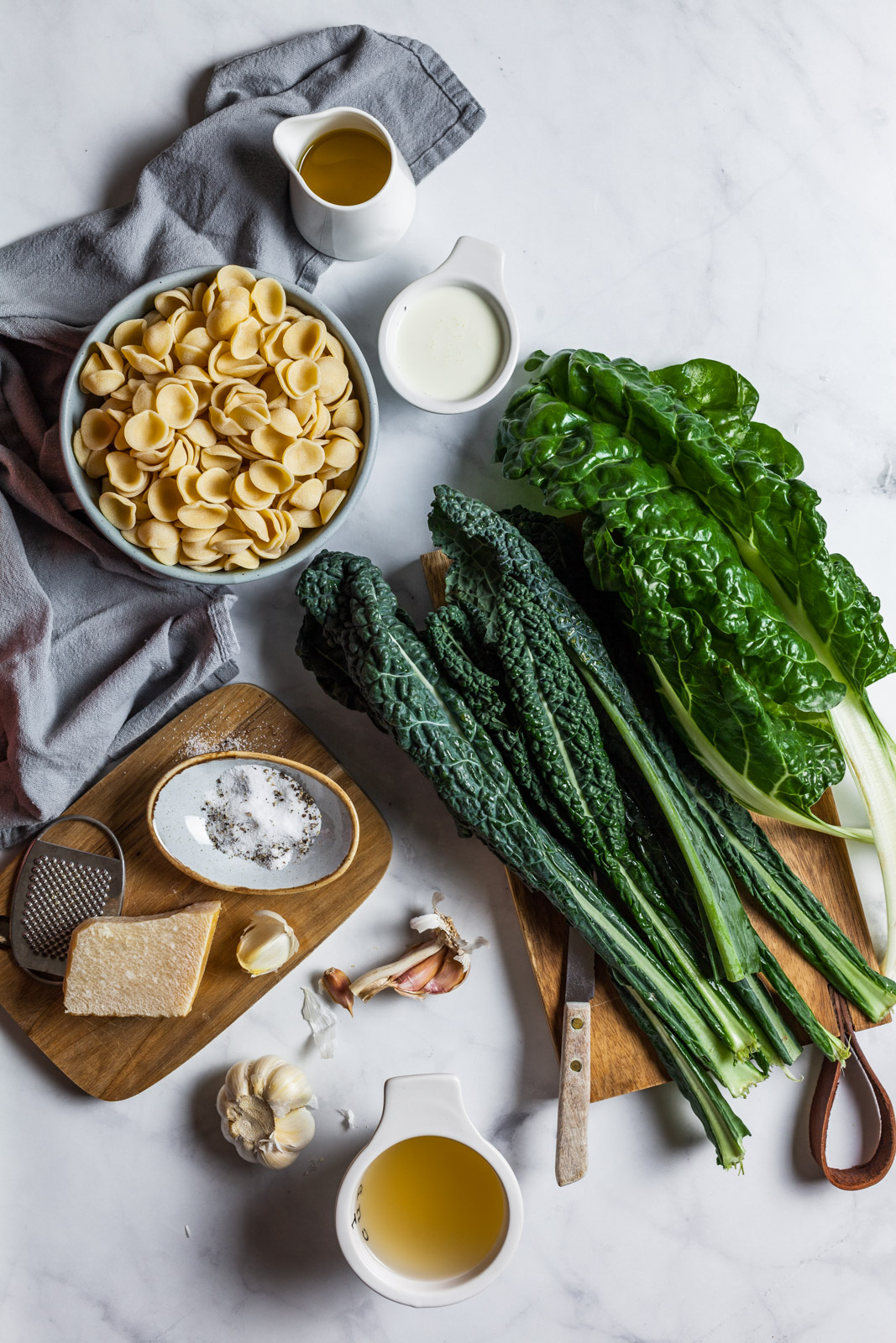 Creamy Orecchiette With Winter Greens