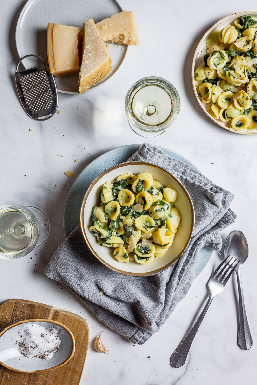 Creamy Orecchiette With Winter Greens