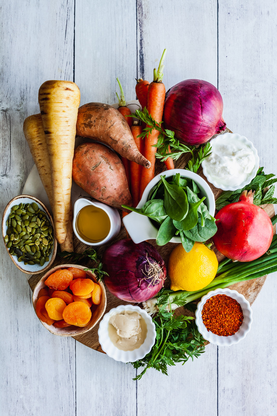 Moroccan Style Roasted Vegetable Salad With a Tahini Dressing