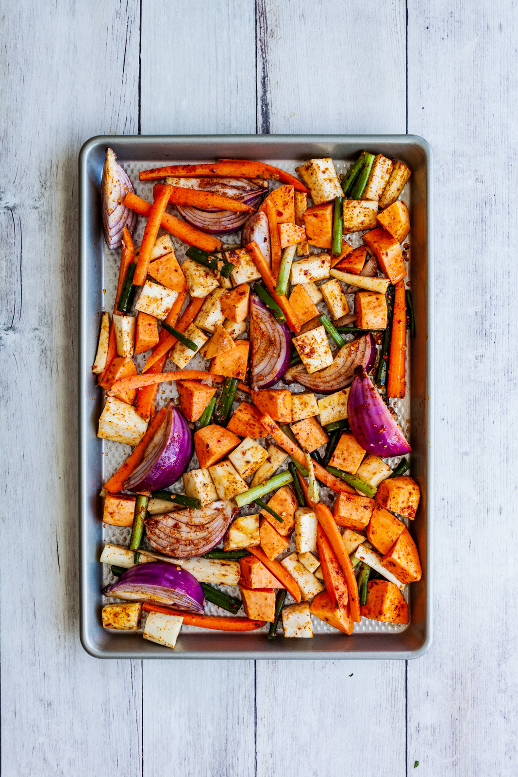 Moroccan Style Roasted Vegetable Salad With a Tahini Dressing