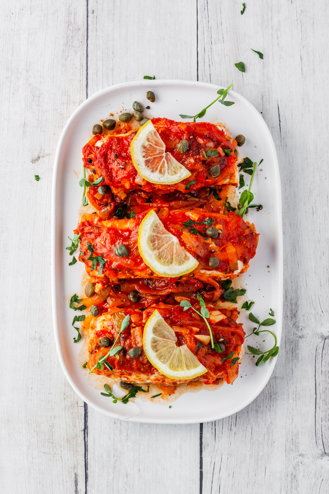 Greekstyle Baked Fish With Tomatoes and Onions (Bourdeto)