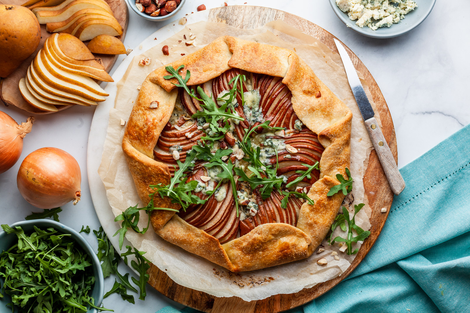 Pear and Blue Cheese Savoury Galette