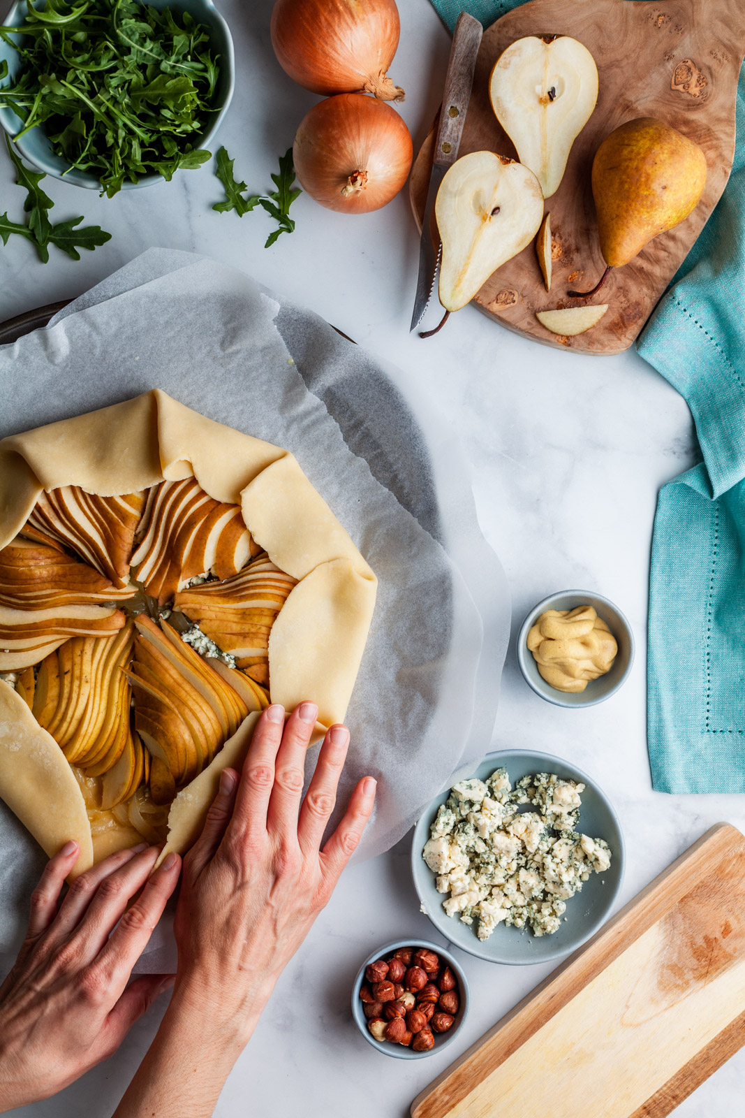 Pear and Blue Cheese Savoury Galette