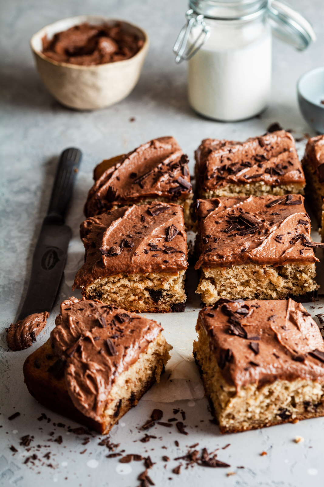 Banana Hazelnut Cake With Nutella Frosting