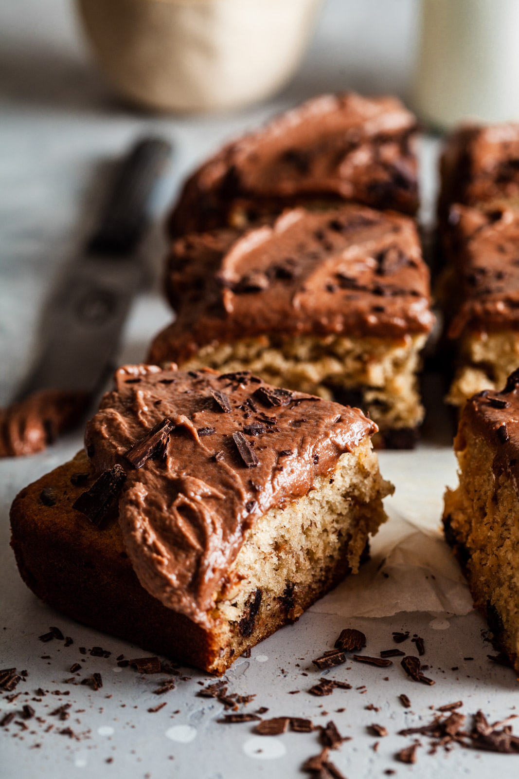 Banana Hazelnut Cake With Nutella Frosting