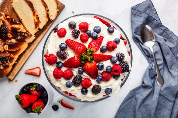 Quick And Easy Mixed Berry Trifle