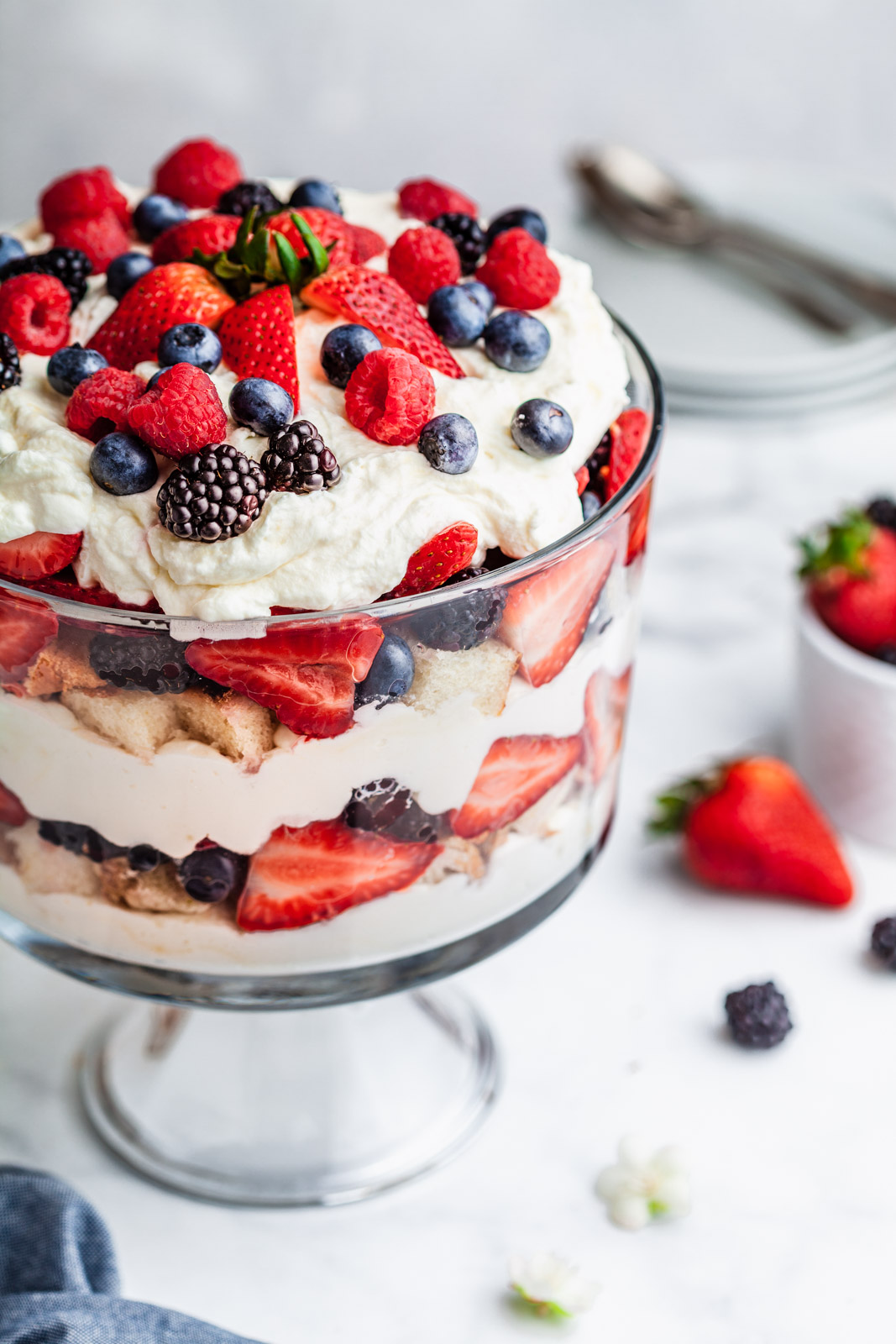 Quick And Easy Mixed Berry Trifle