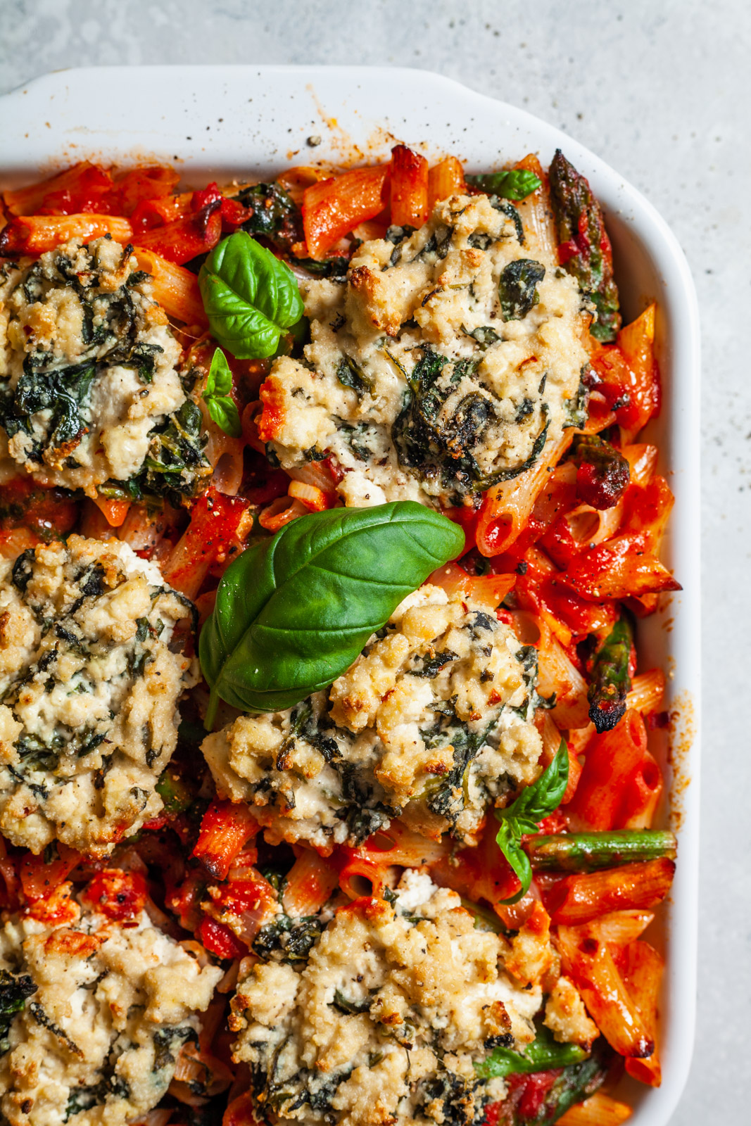 Vegan Spring Pasta Bake