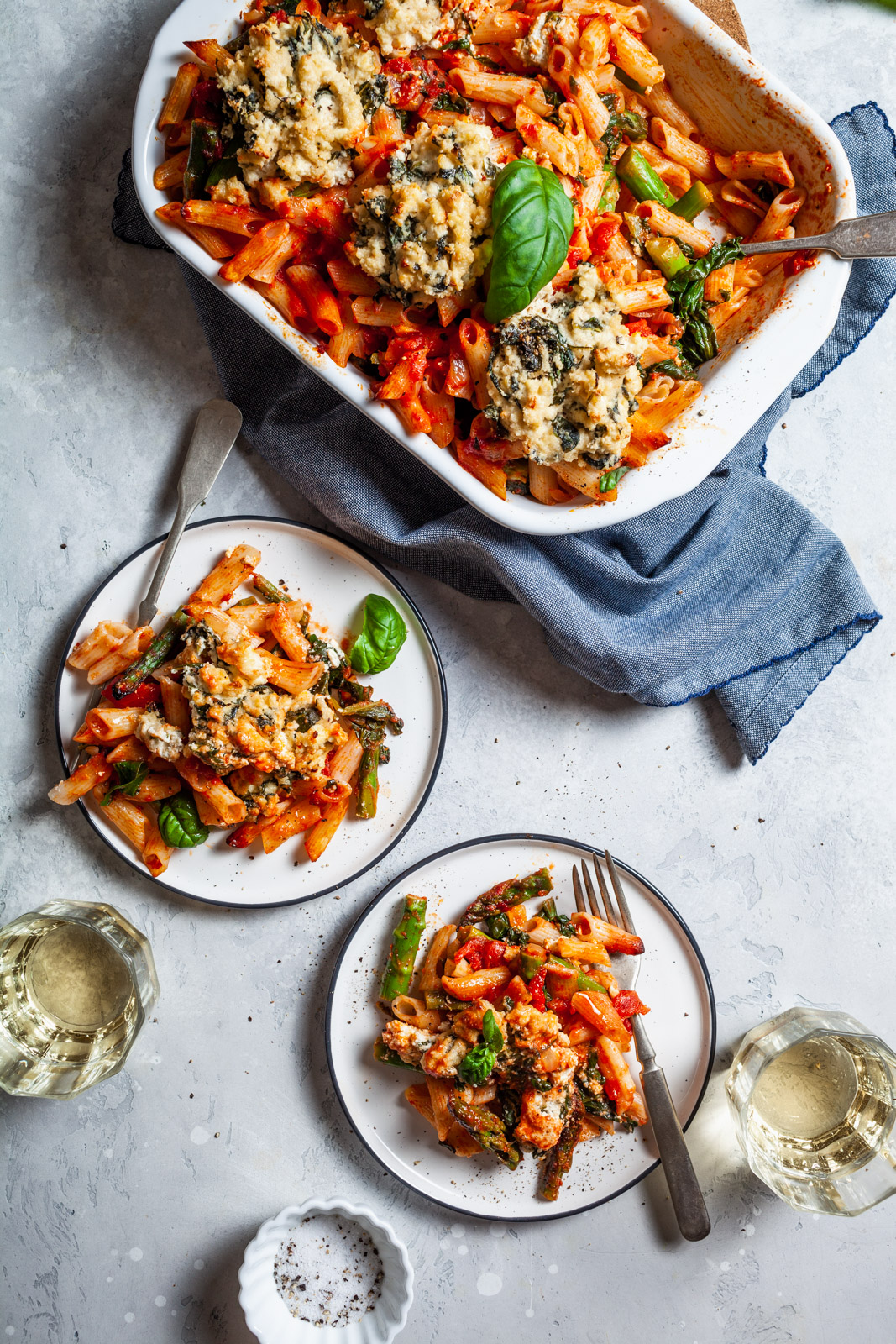 Vegan Spring Pasta Bake