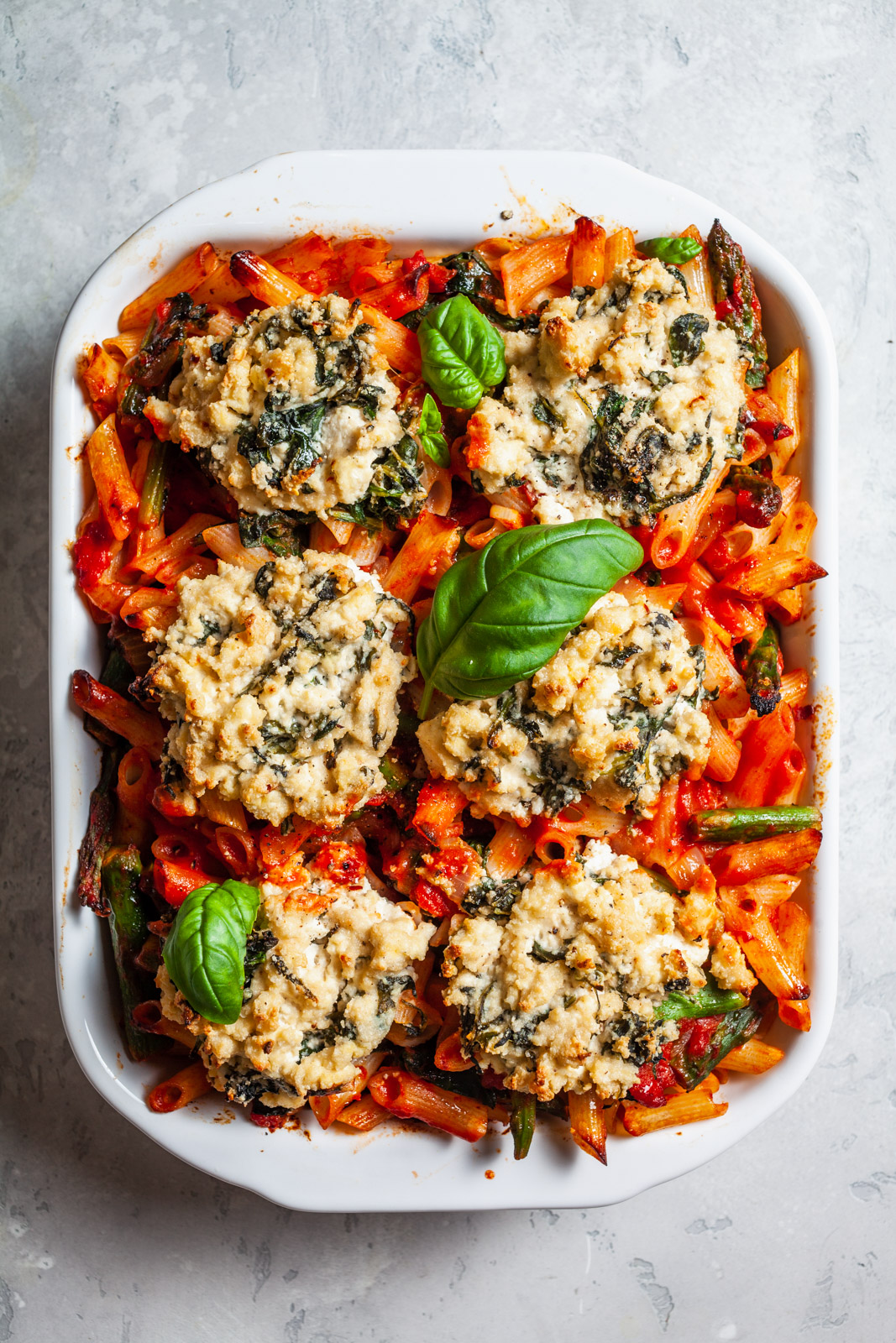 Vegan Spring Pasta Bake