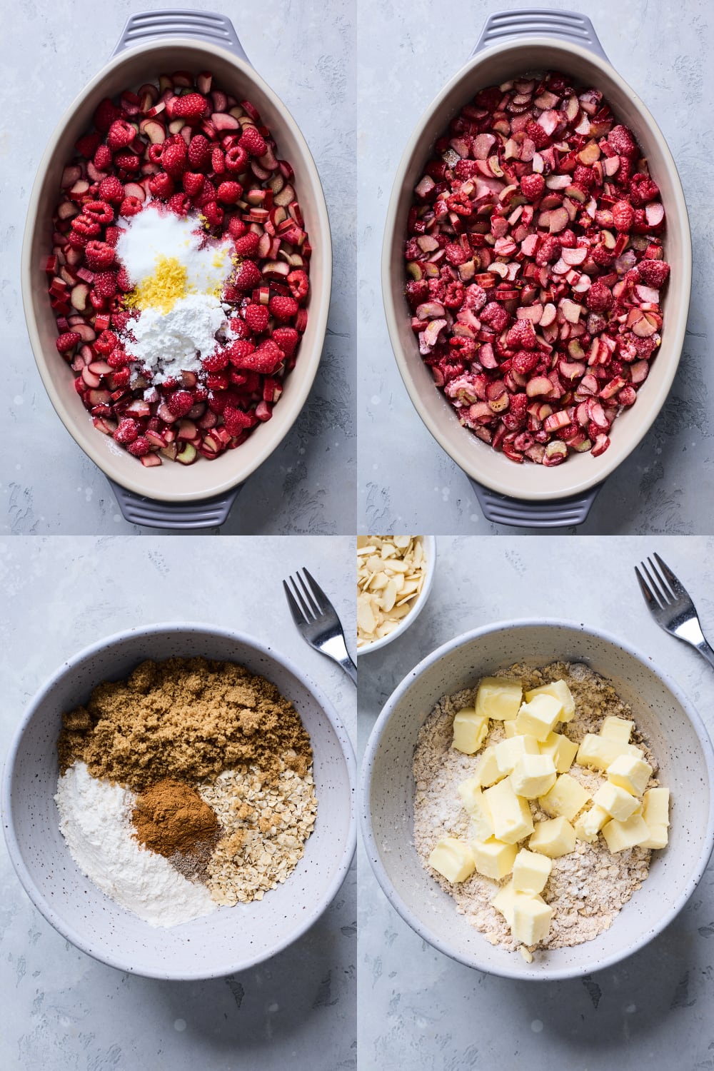 Warm Vanilla Rhubarb Crisp