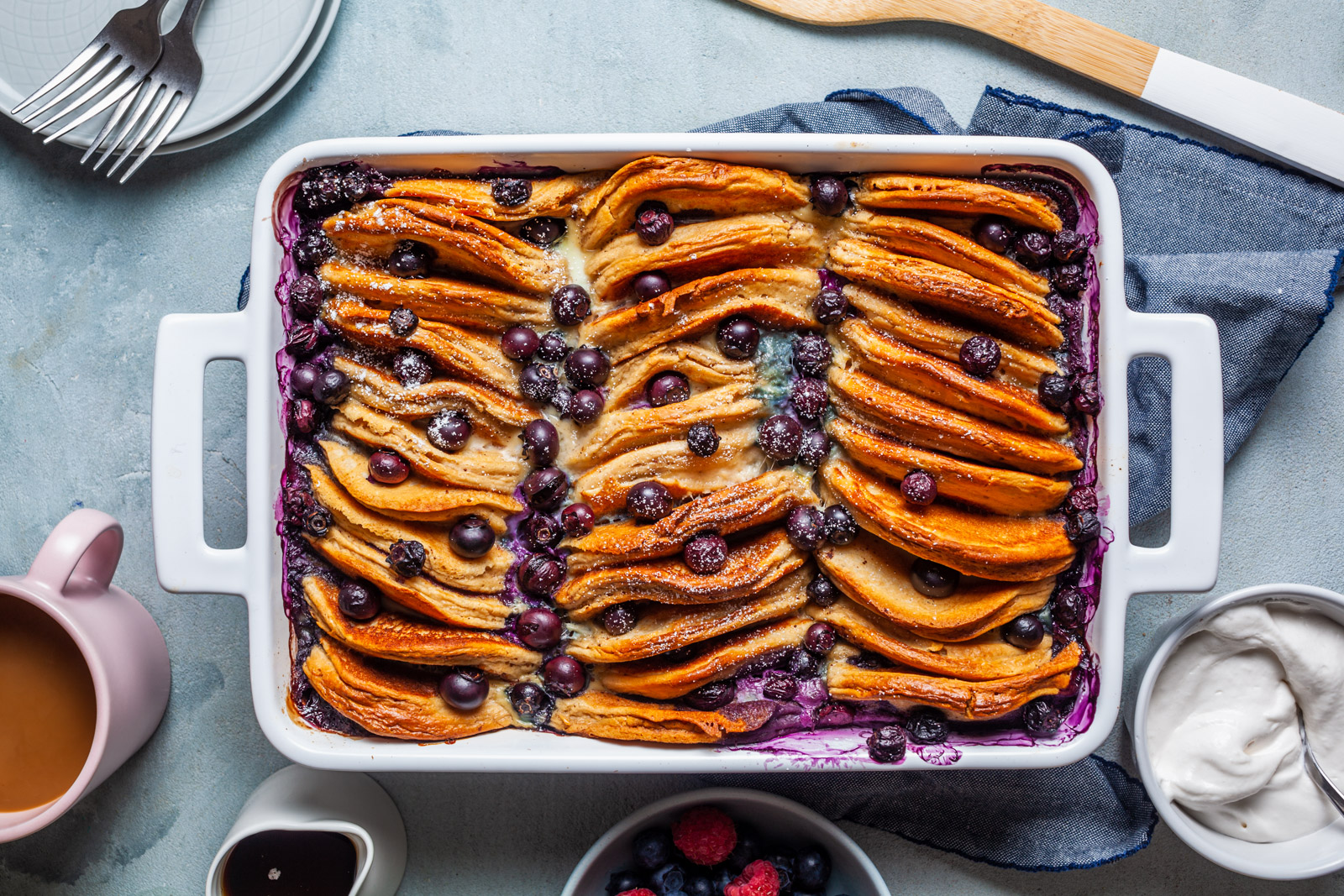 Blueberry Pancake Breakfast Casserole