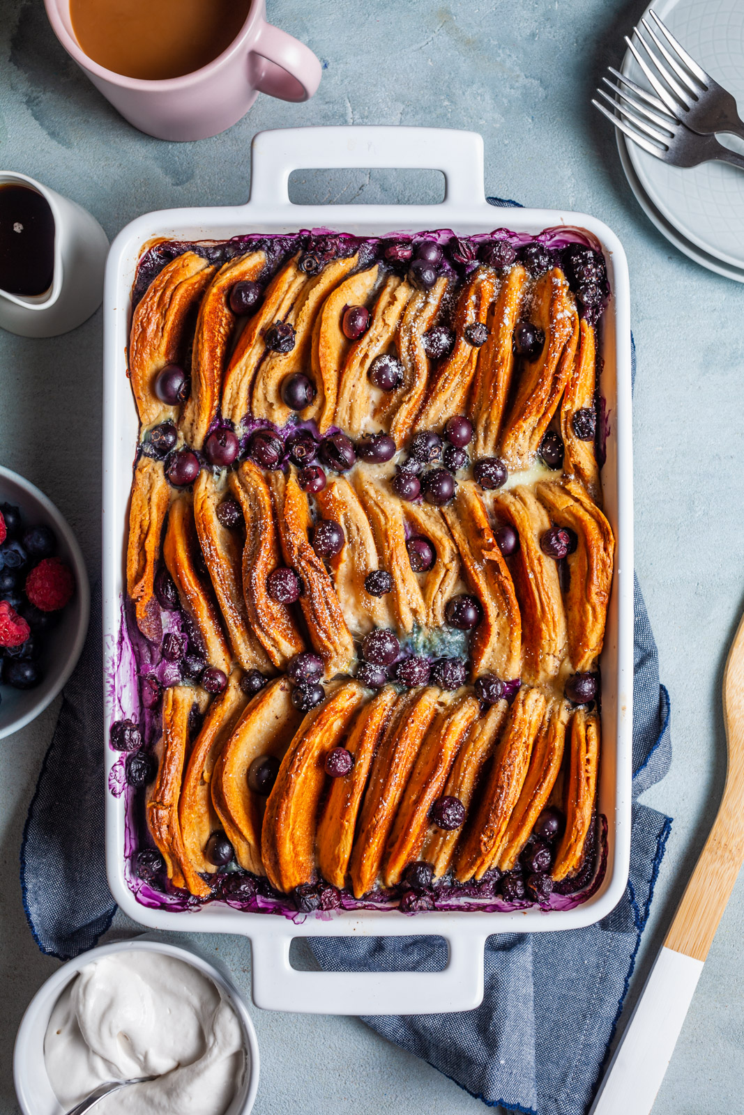 Blueberry Pancake Breakfast Casserole