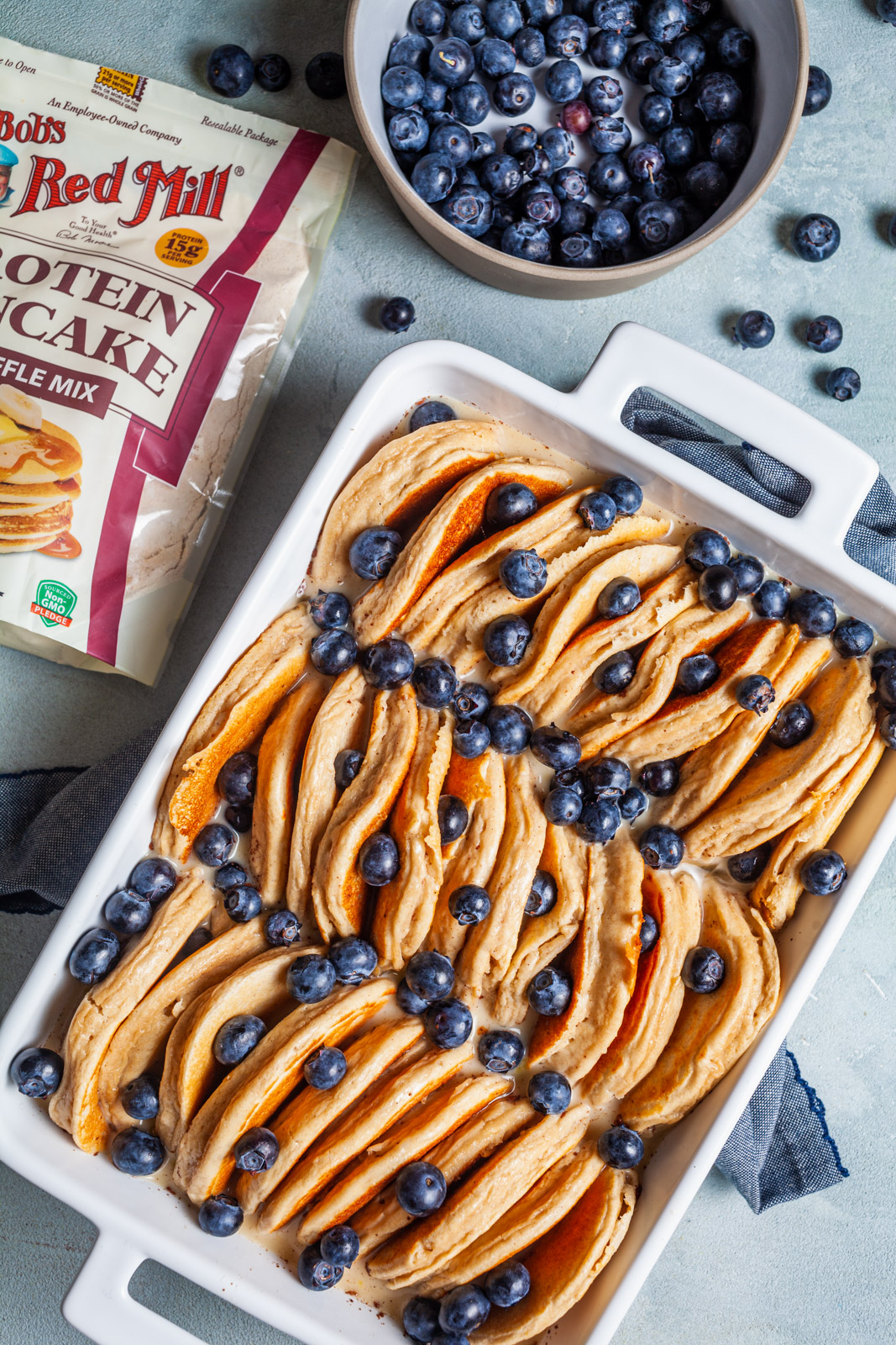 Blueberry Pancake Breakfast Casserole