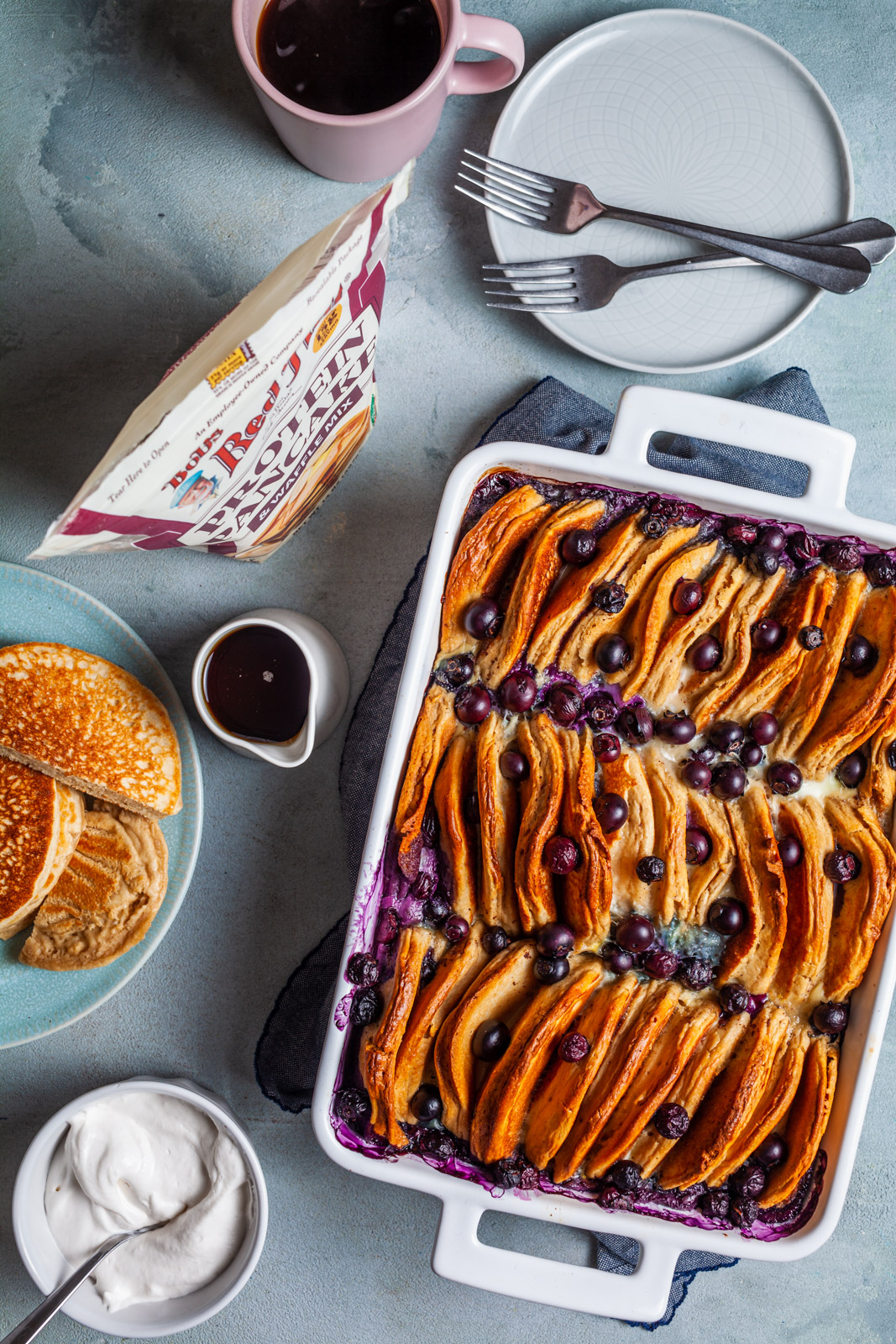 Blueberry Pancake Breakfast Casserole