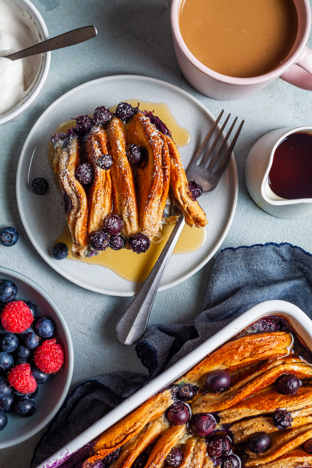 Blueberry Pancake Breakfast Casserole