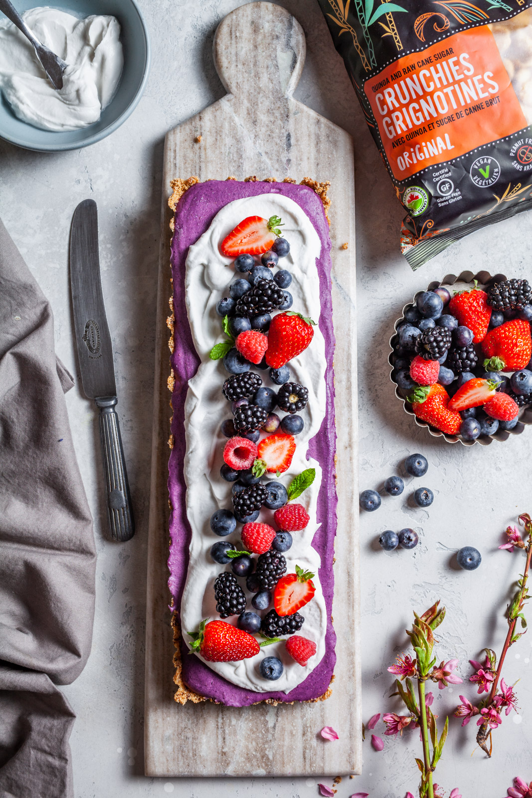 No Bake Vegan Berry Cheesecake