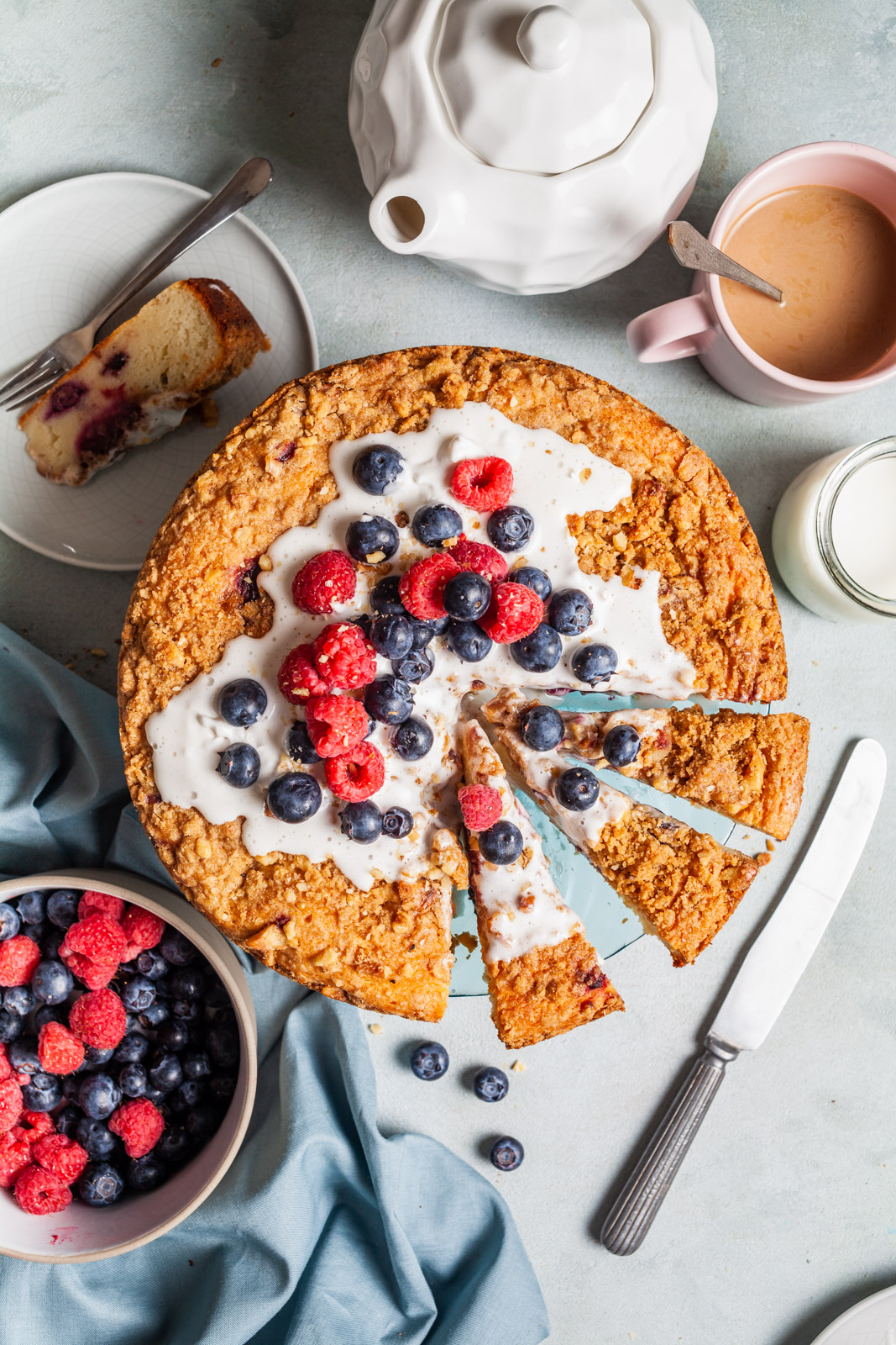 Greek Yoghurt Berry Breakfast Cake