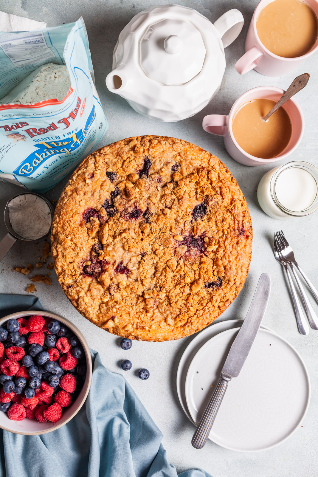 Greek Yoghurt Berry Breakfast Cake