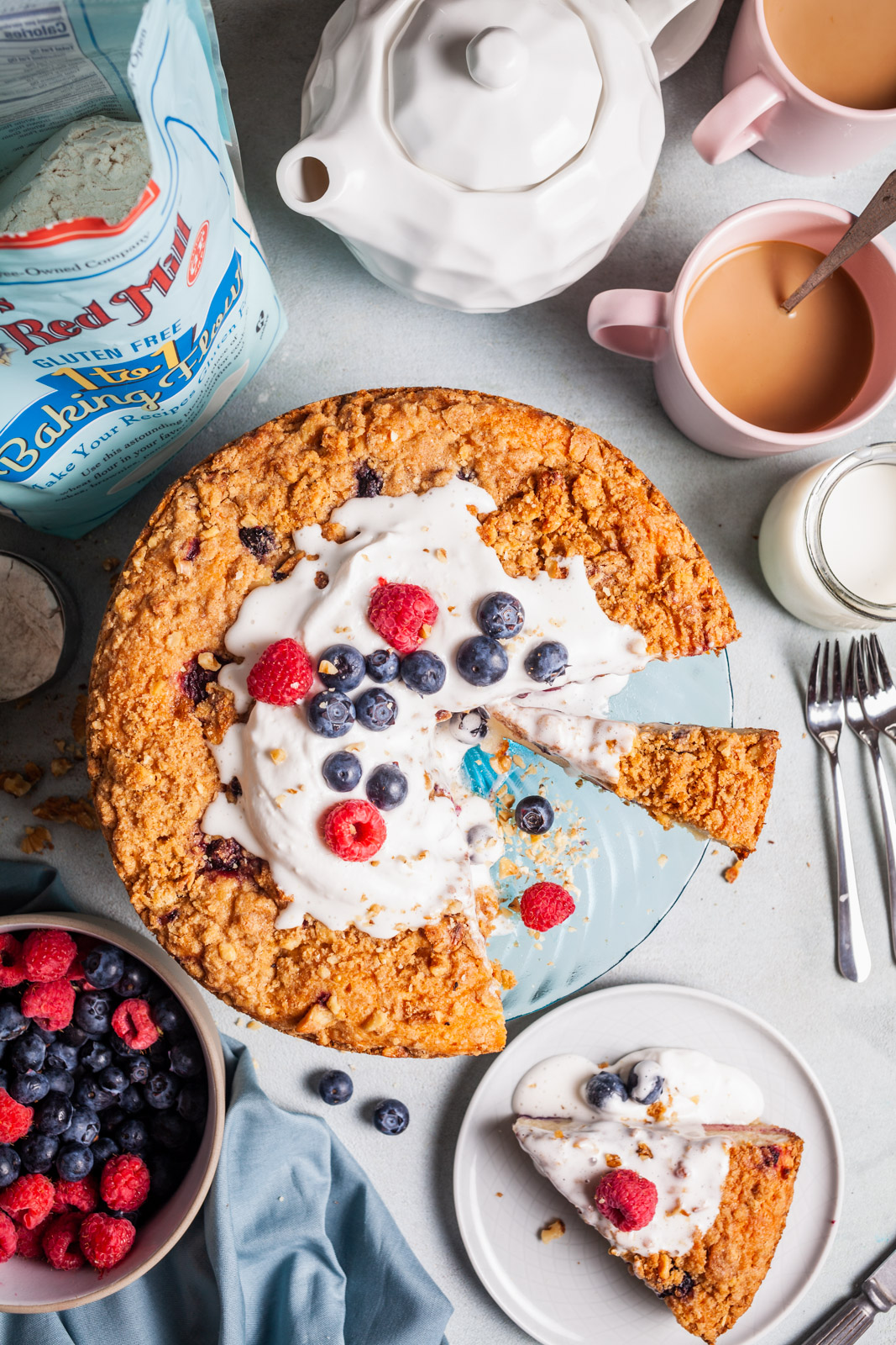 Greek Yoghurt Berry Breakfast Cake