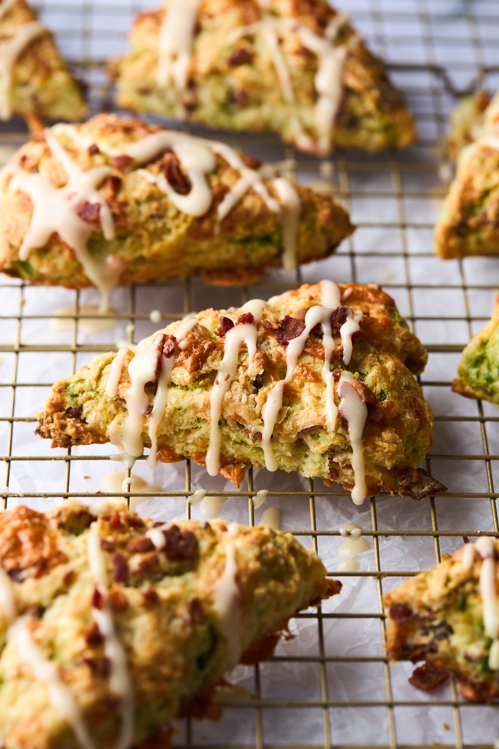 Bacon and Cheddar Scones With a Maple Butter Glaze